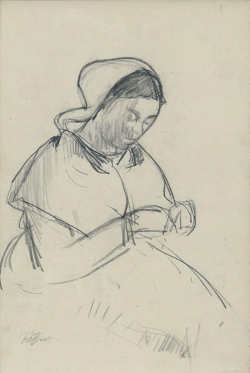 La Couturière, Roderic O'conor, 4e quart 19e siècle, 1ère moitié 20e siècle
