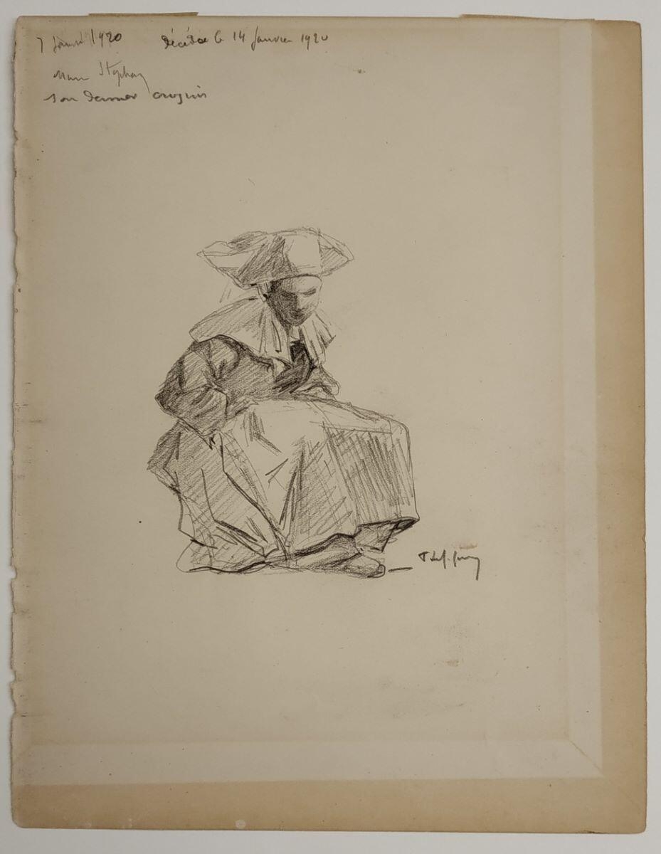 Étude de Bretonne, Marie Stéphan, Fernand Legout-Gérard, 1920