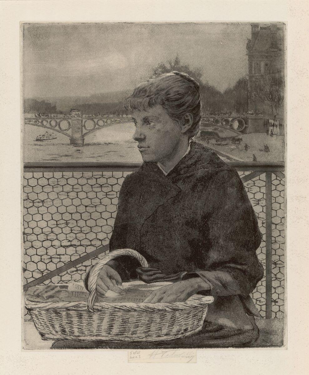 La Marchande d'épingles (Pont des Arts), Henri Delavallée, 1892
