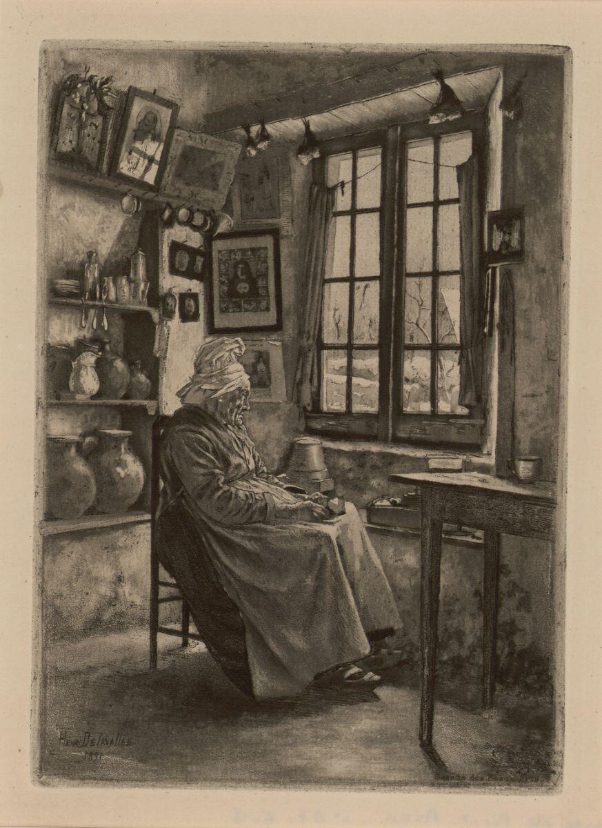 Angélique à sa fenêtre, Henri Delavallée, 1891