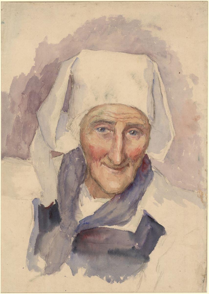 Femme de Pont-Aven en coiffe de basin - La Vieille Catherine, Mary Piriou-Bazin, 1919