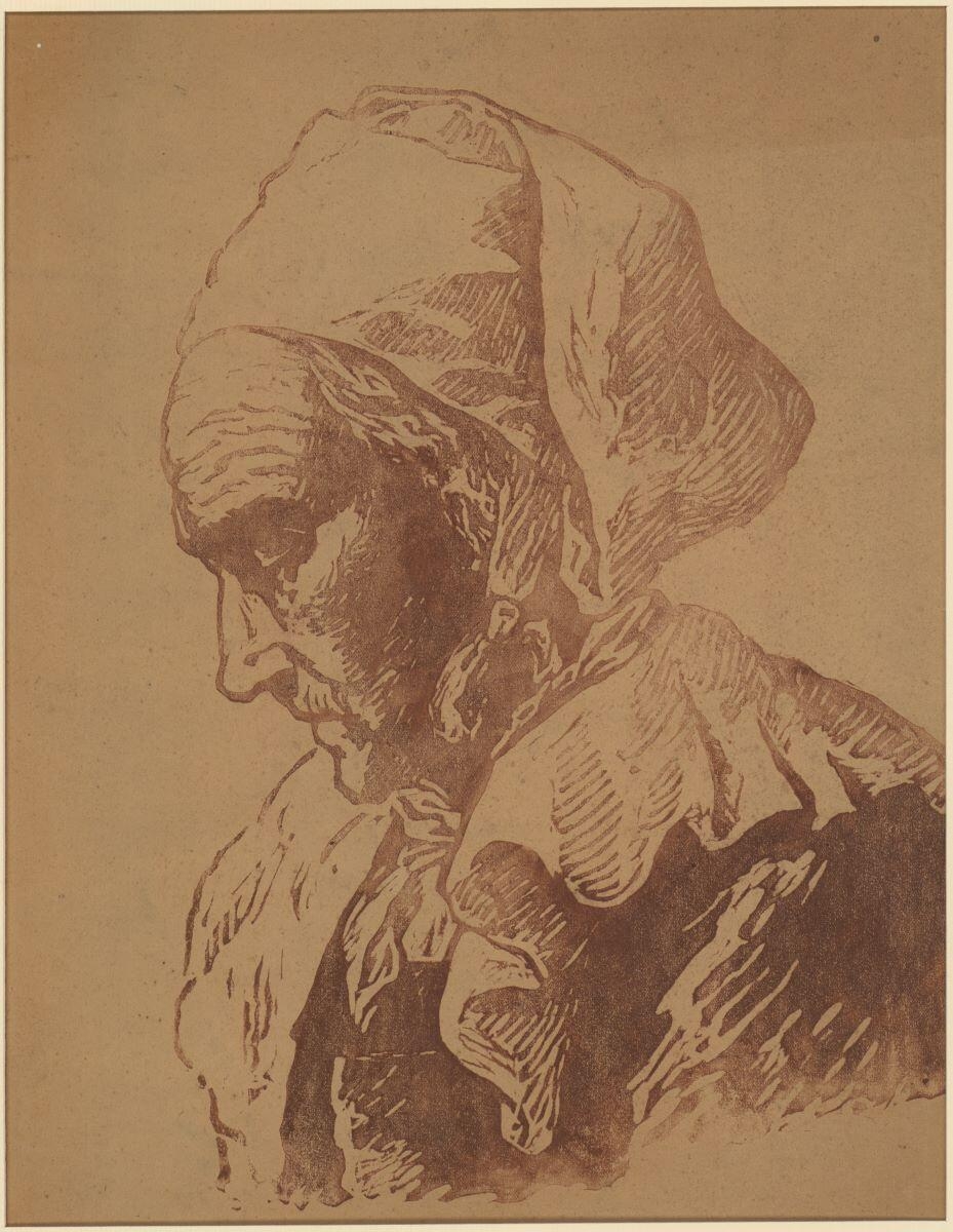 Femme de Pont-Aven de profil, Mary Piriou-Bazin, 1ère moitié 20e siècle