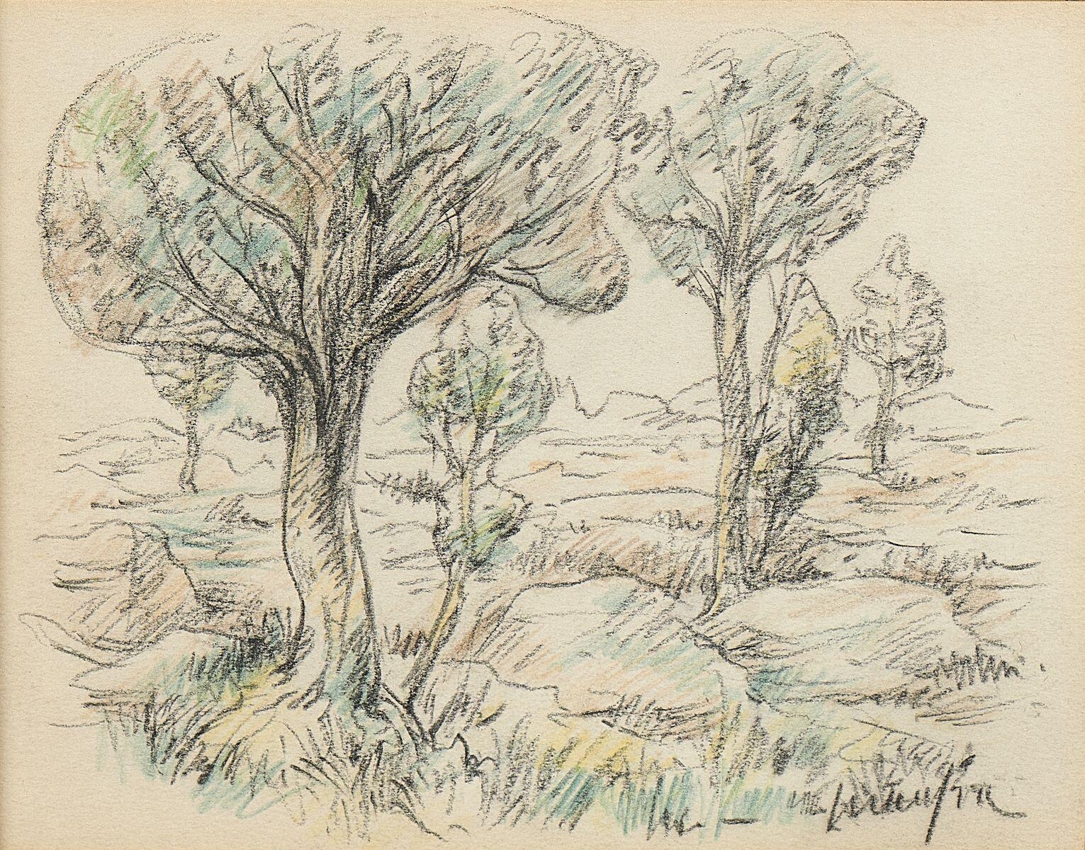 Arbres et étang, Maxime Maufra
