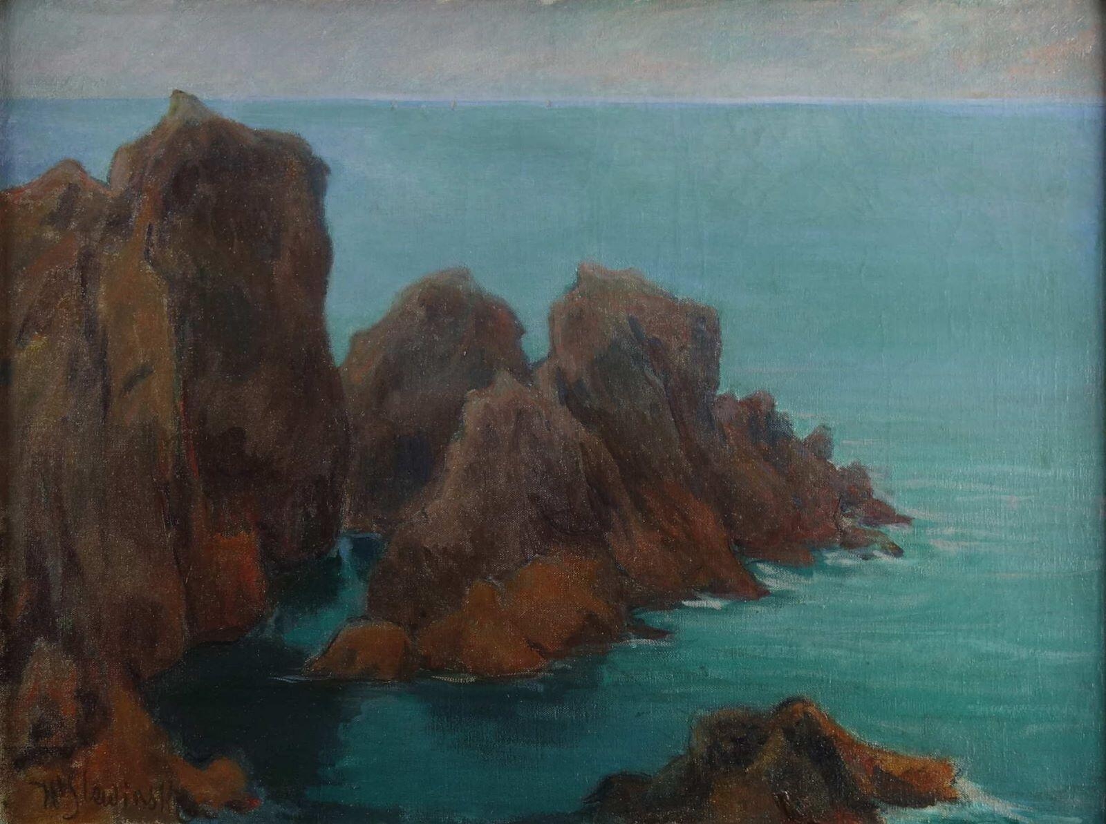 Les Rochers à Belle-Ile, Wladyslaw Slewinski, 4e quart 19e siècle,1er quart 20e siècle