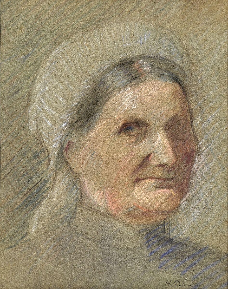 Tête de femme, Henri Delavallée, 4e quart 19e siècle, 1ère moitié 20e siècle