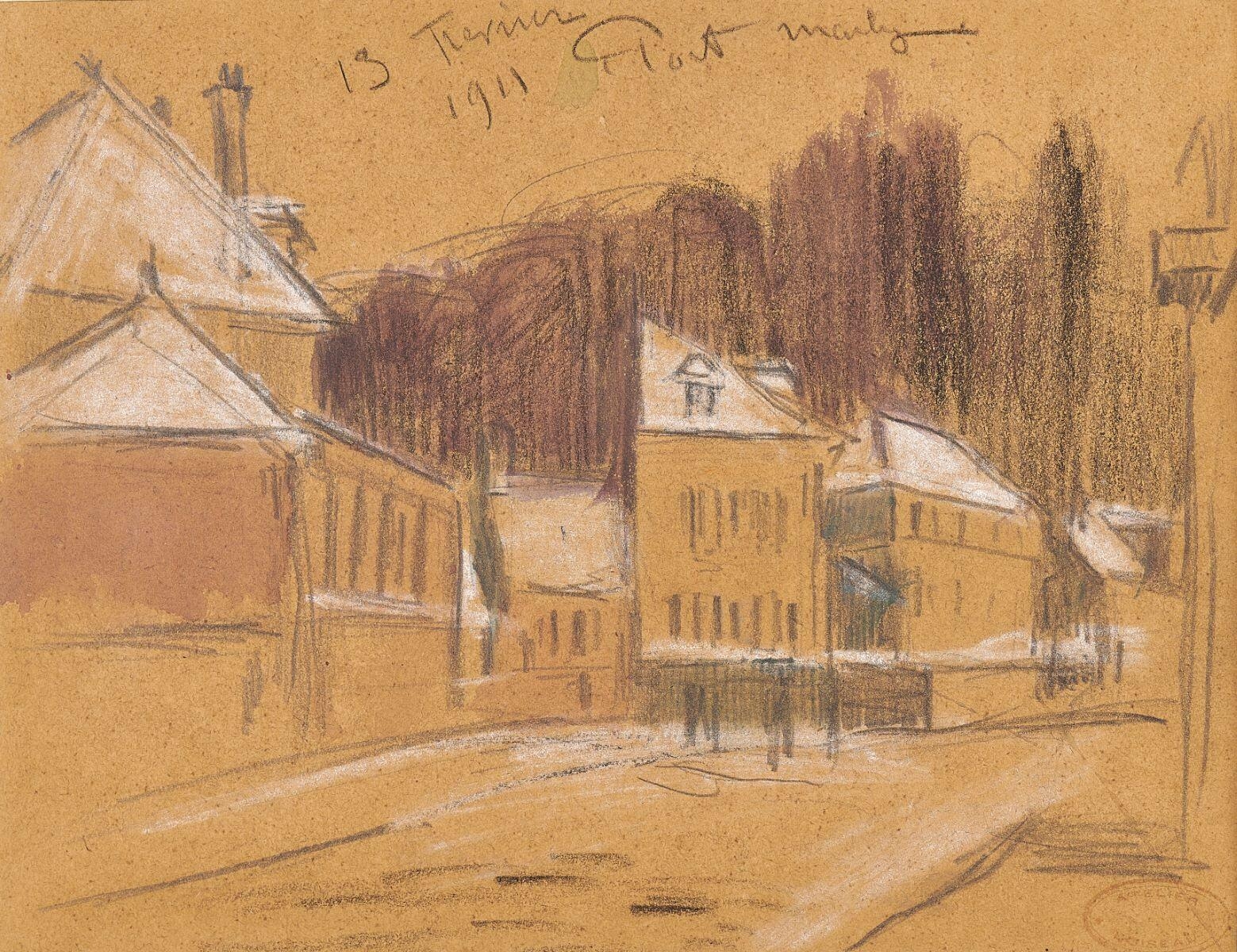 Port-Marly (recto) ; Auvers-sur-Oise (verso), Gustave Loiseau, 1911