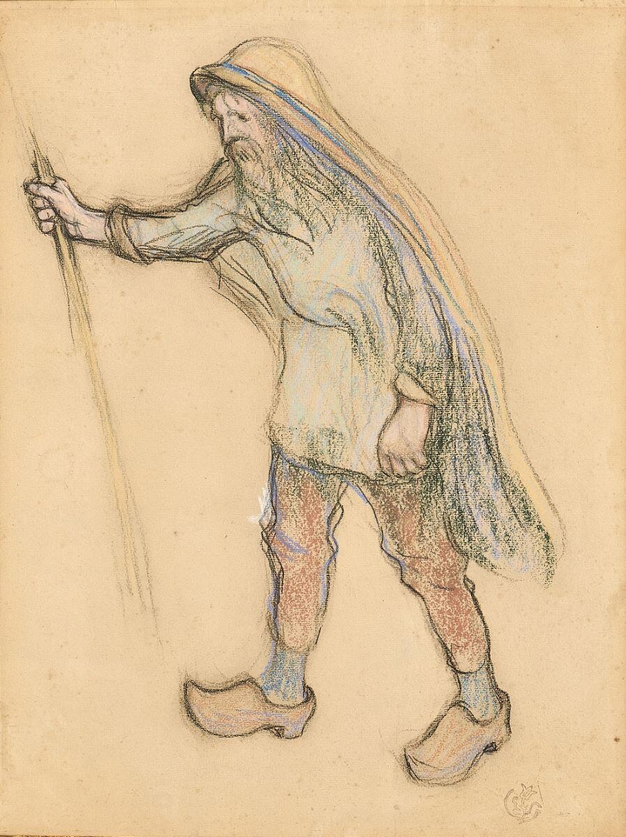 Le Paysan à la canne, Émile Schuffenecker, 4e quart 19e siècle, 1er quart 20e siècle