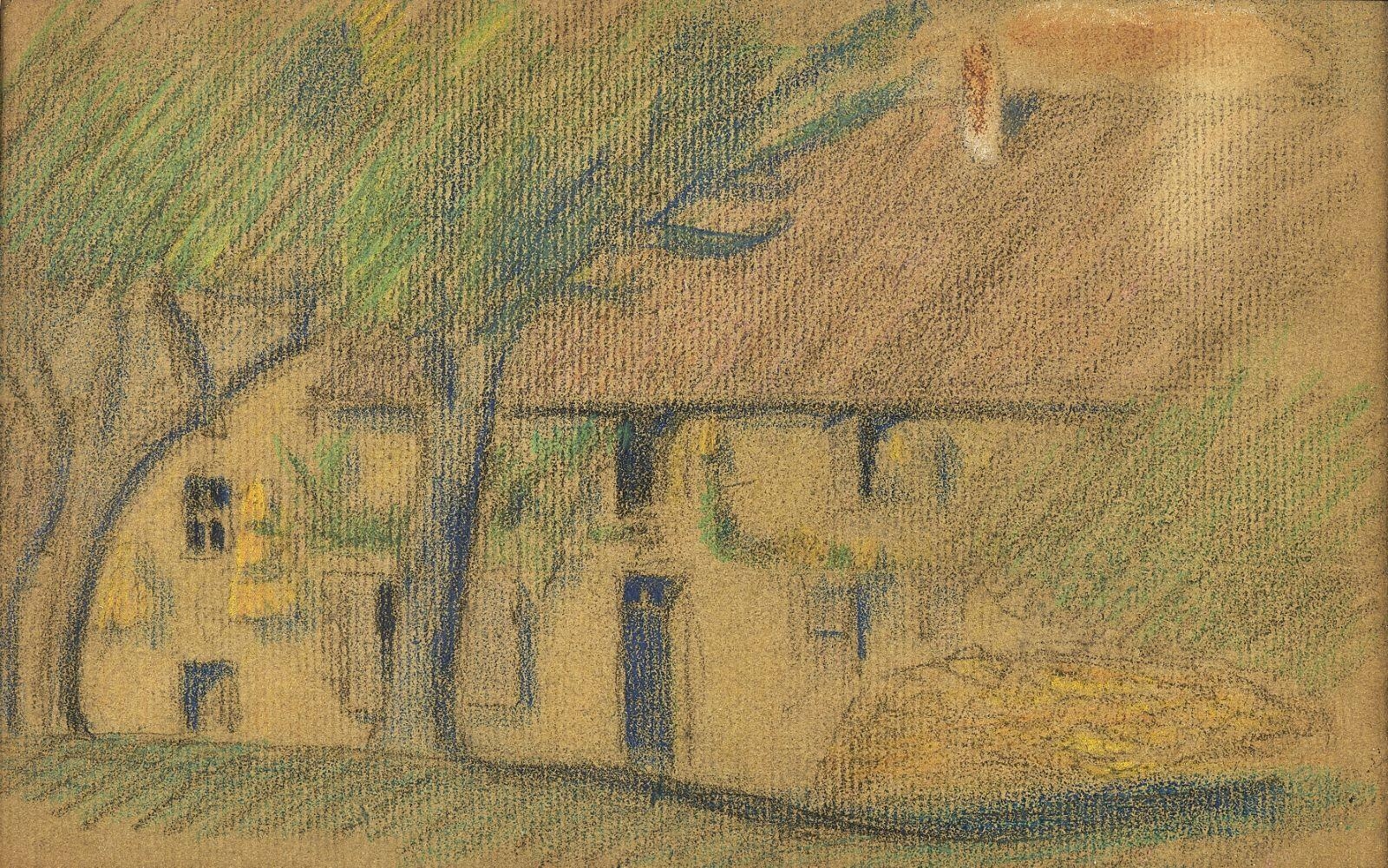 Chaumière (recto) ; Labour (verso), Émile Schuffenecker, 4e quart 19e siècle, 1er quart 20e siècle
