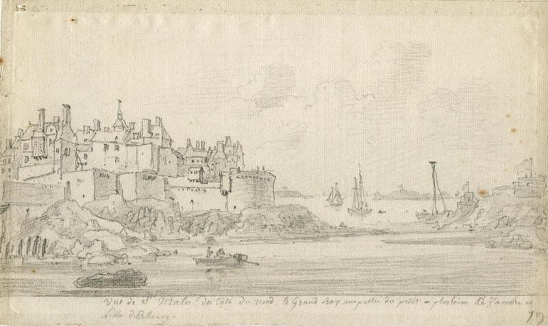 Vue de St-Malo du côté du nord (...), Louis-François Cassas, 1776 achevé en