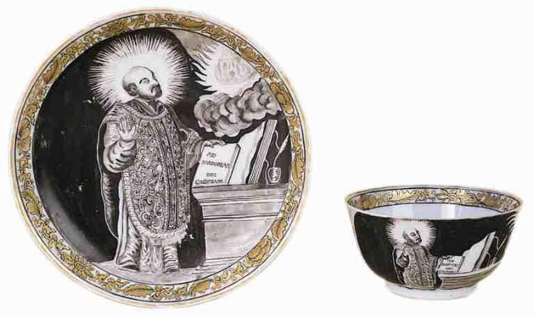 Saint Ignace de Loyola et Saint François-Xavier considérant le nom de Jésus_0