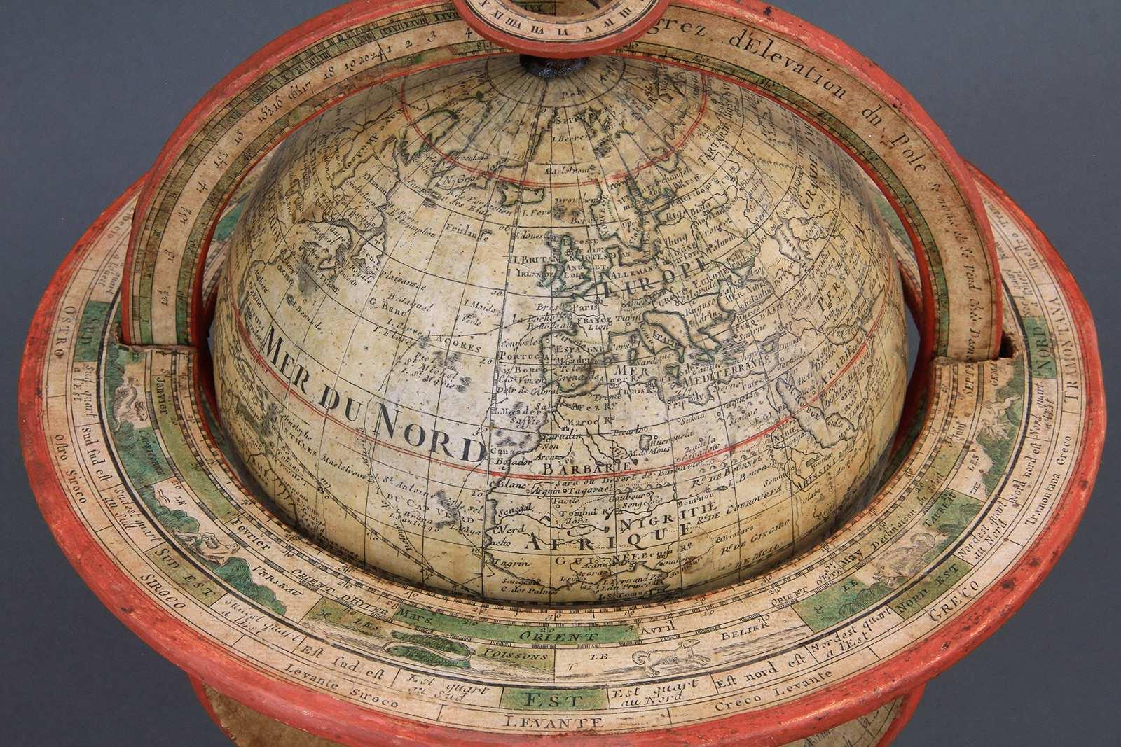 Globe terrestre réalisé en hommage à lexpédition du capitaine Jean-Baptiste Charles Bouvet de Lozier dans les mers Australes en 1738-1739_2