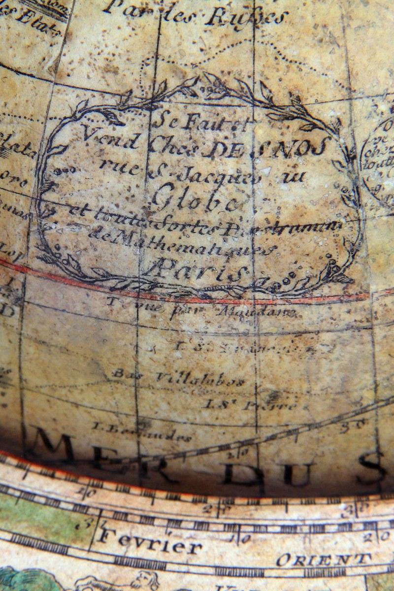 Globe terrestre réalisé en hommage à lexpédition du capitaine Jean-Baptiste Charles Bouvet de Lozier dans les mers Australes en 1738-1739_4