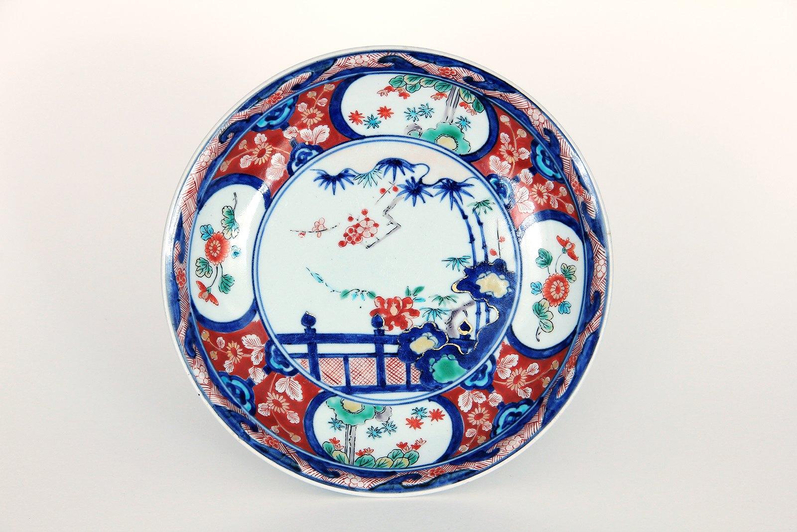 Plat Imari au bambou_0