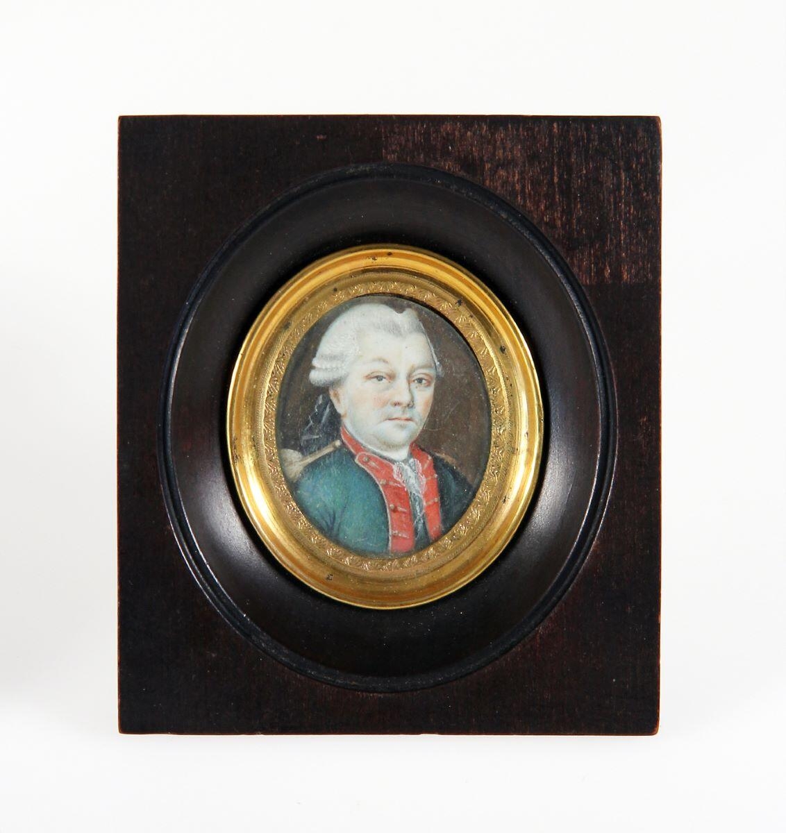 Portrait de Lambert Dégroud, dragon de la Compagnie des Indes, 1780 vers