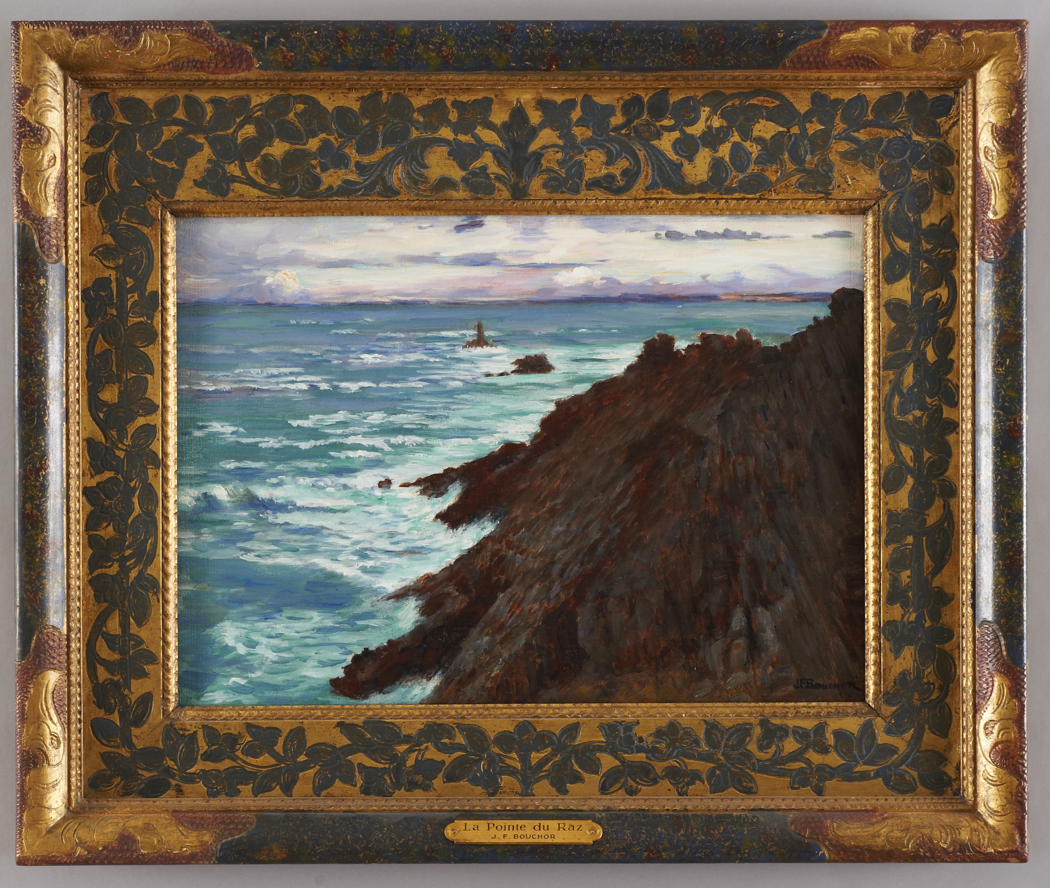 La Pointe du Raz, par gros temps, Joseph-Félix Bouchor, 4e quart 19e siècle, 1ère moitié 20e siècle