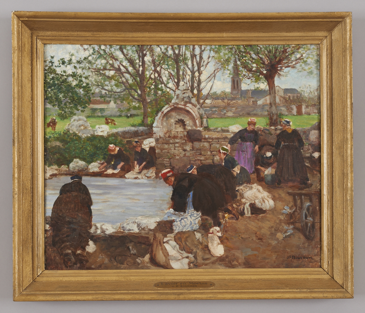 Lavoir en Moëlan, Joseph-Félix Bouchor, 4e quart 19e siècle, 1ère moitié 20e siècle
