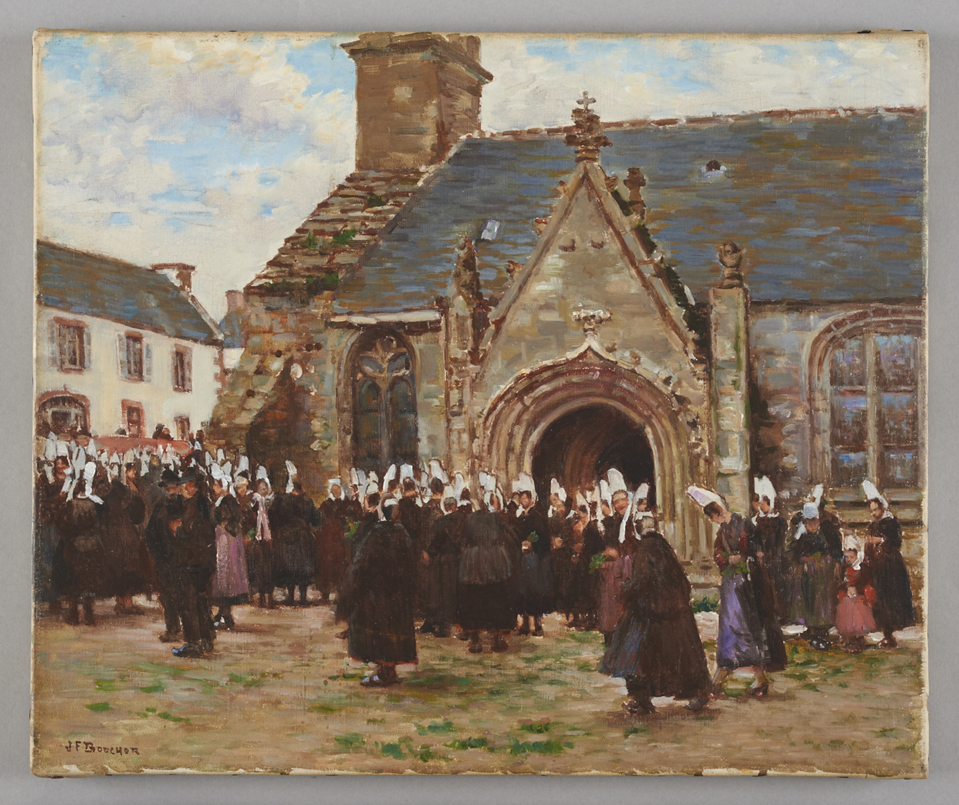 L'église de Ploujean ; L'église de Plozevet (titre factice), Joseph-Félix Bouchor, 4e quart 19e siècle, 1ère moitié 20e siècle