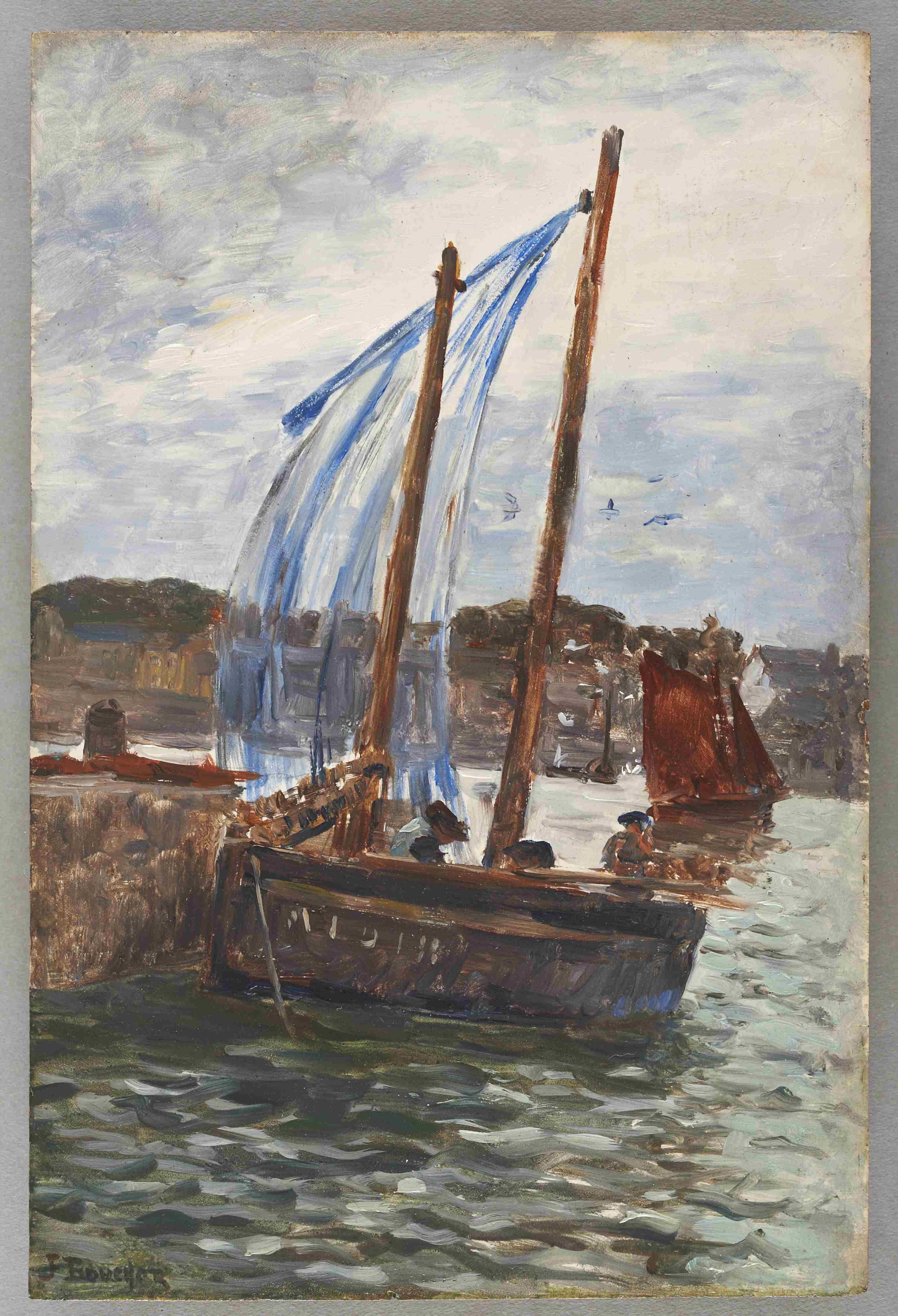 Retour des sardiniers (Audierne), Joseph-Félix Bouchor, 4e quart 19e siècle, 1ère moitié 20e siècle