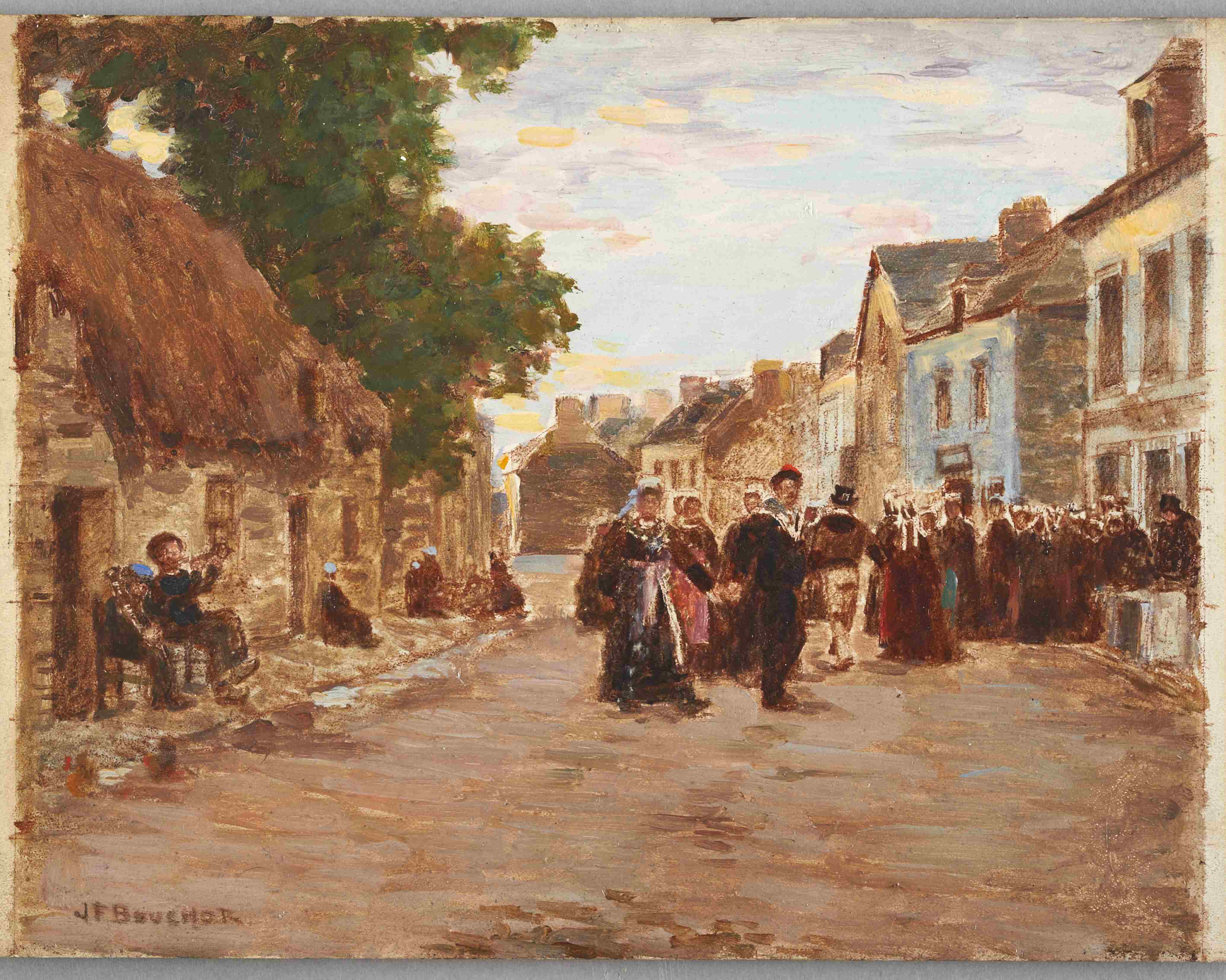Noce au Faouët, Joseph-Félix Bouchor, 4e quart 19e siècle, 1ère moitié 20e siècle