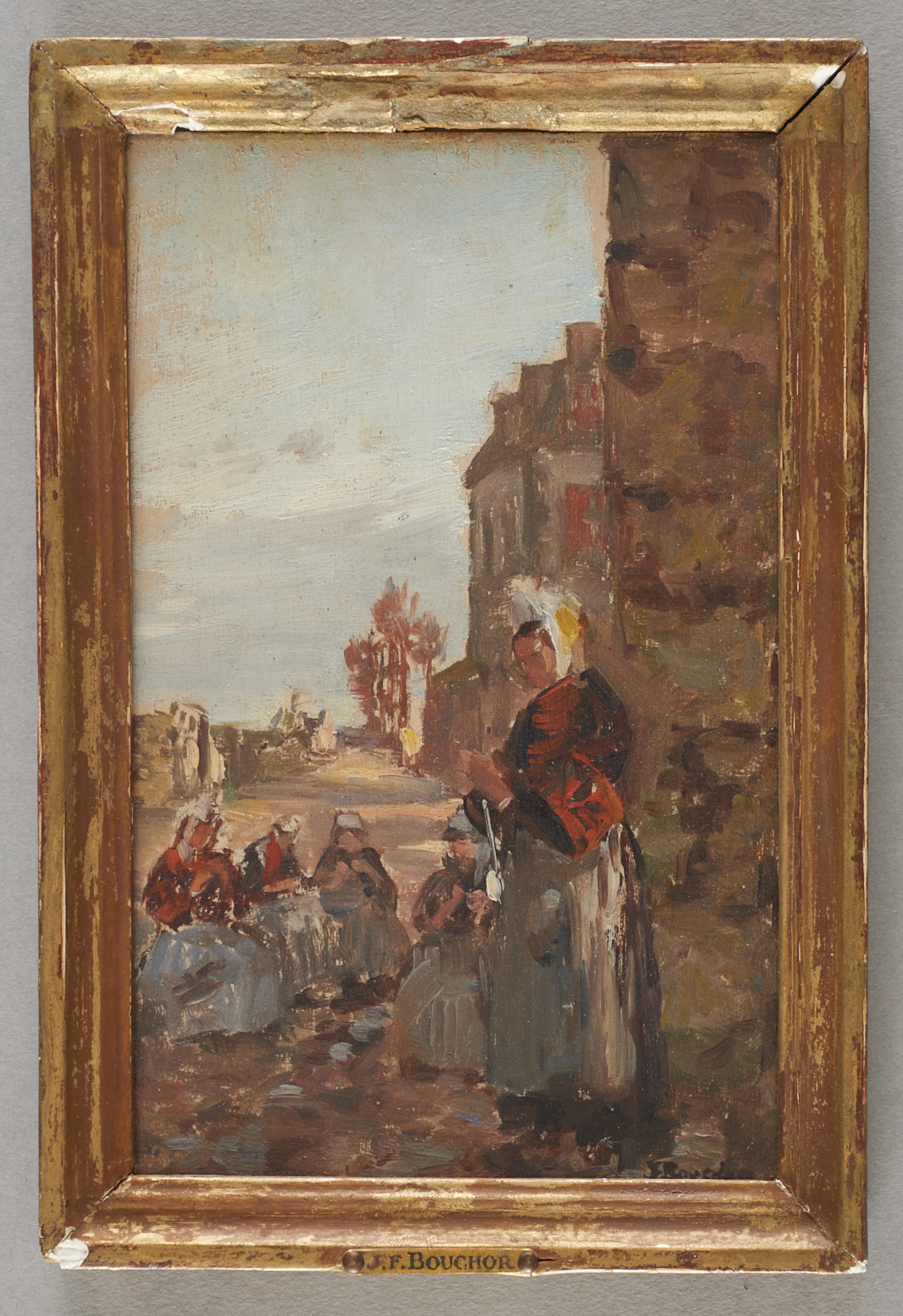 Dentelière à Pont-l'Abbé, Joseph-Félix Bouchor, 4e quart 19e siècle, 1ère moitié 20e siècle