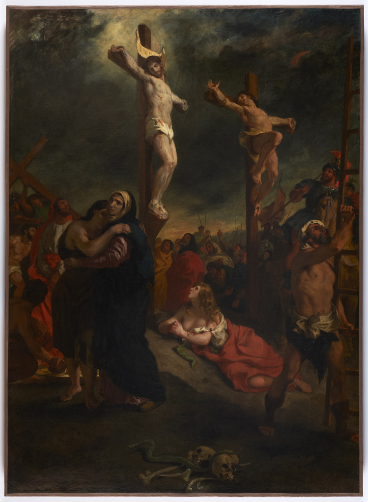 Le Christ sur la croix ou La Crucifixion ; Crucifiement (titre d'usage) ; Le Christ entre les deux larrons (titre d'usage) ; Le Calvaire (titre d'usage) — Eugène Delacroix