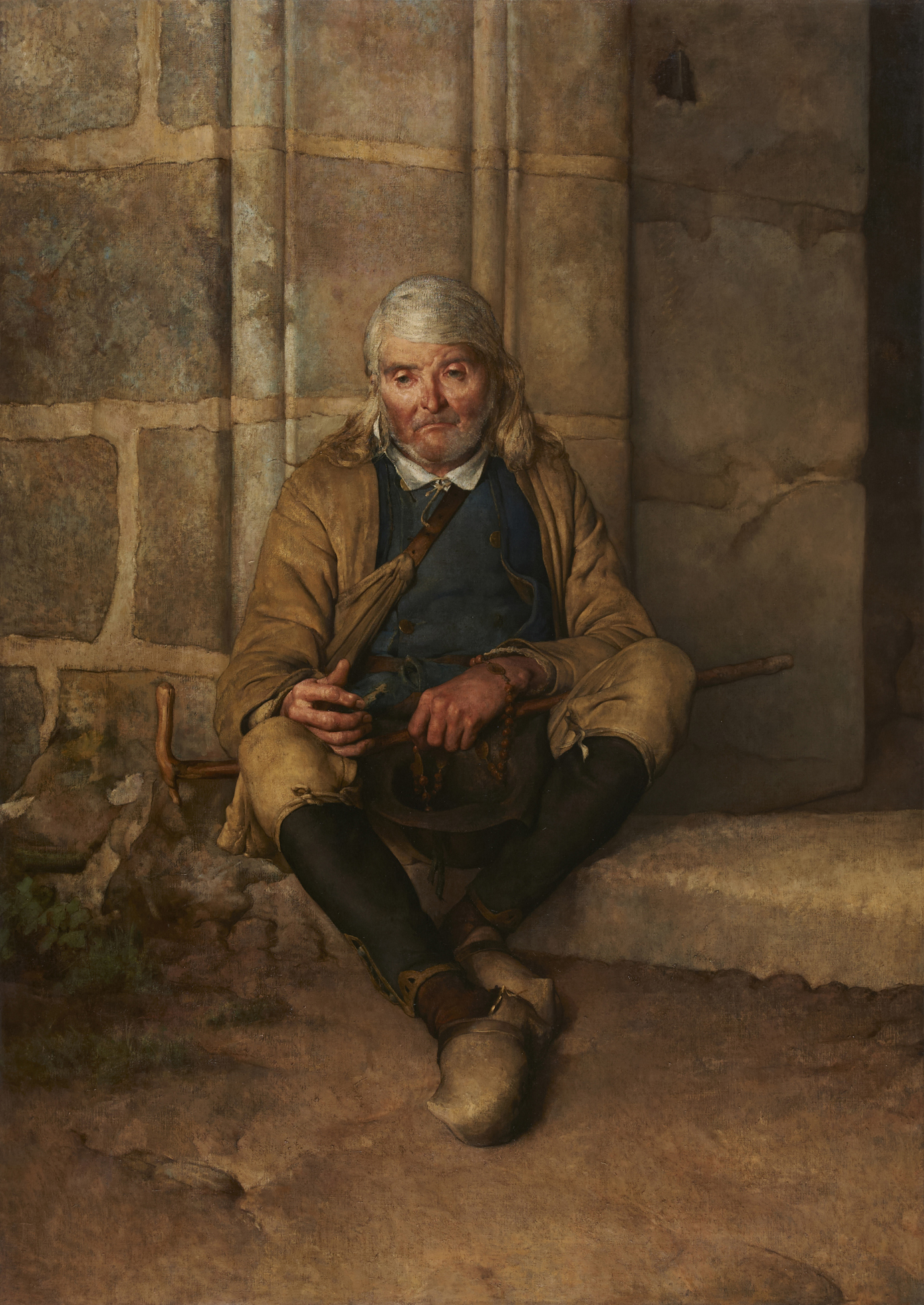 Vieux mendiant breton, Flavien-Louis Peslin