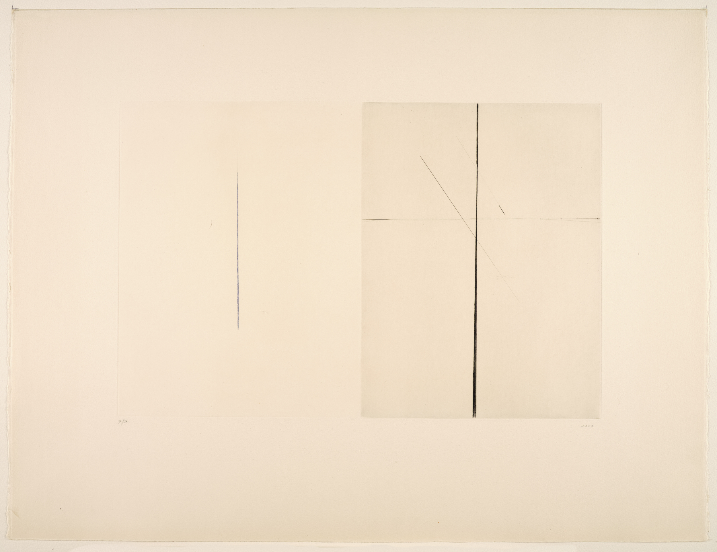 Déchirure bleue 7/10, Geneviève Asse, 1974