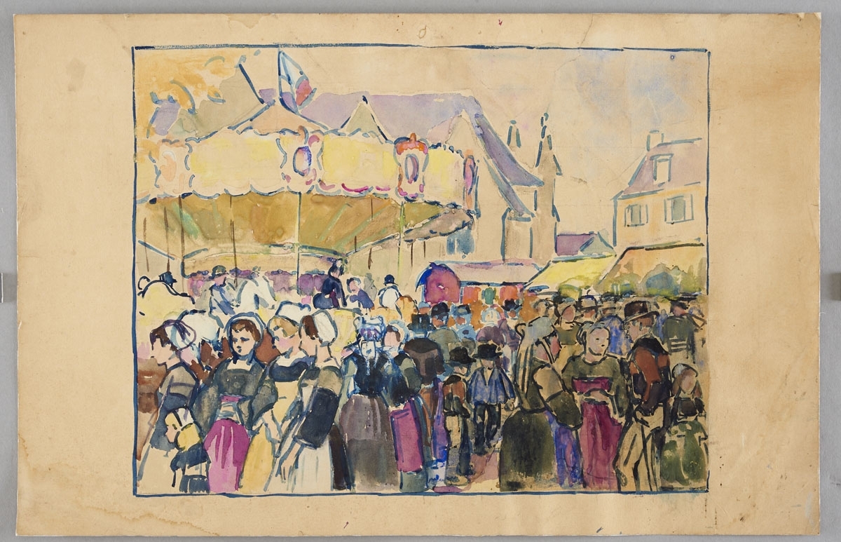 Scène de fête ; Etude préparatoire pour "Le Manège" (titre d'exposition)_0