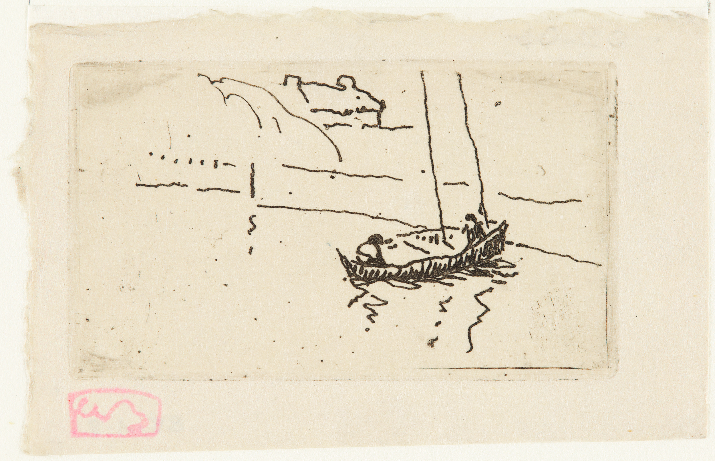 La petite barque, Adolphe Beaufrère, 1er quart 20e siècle