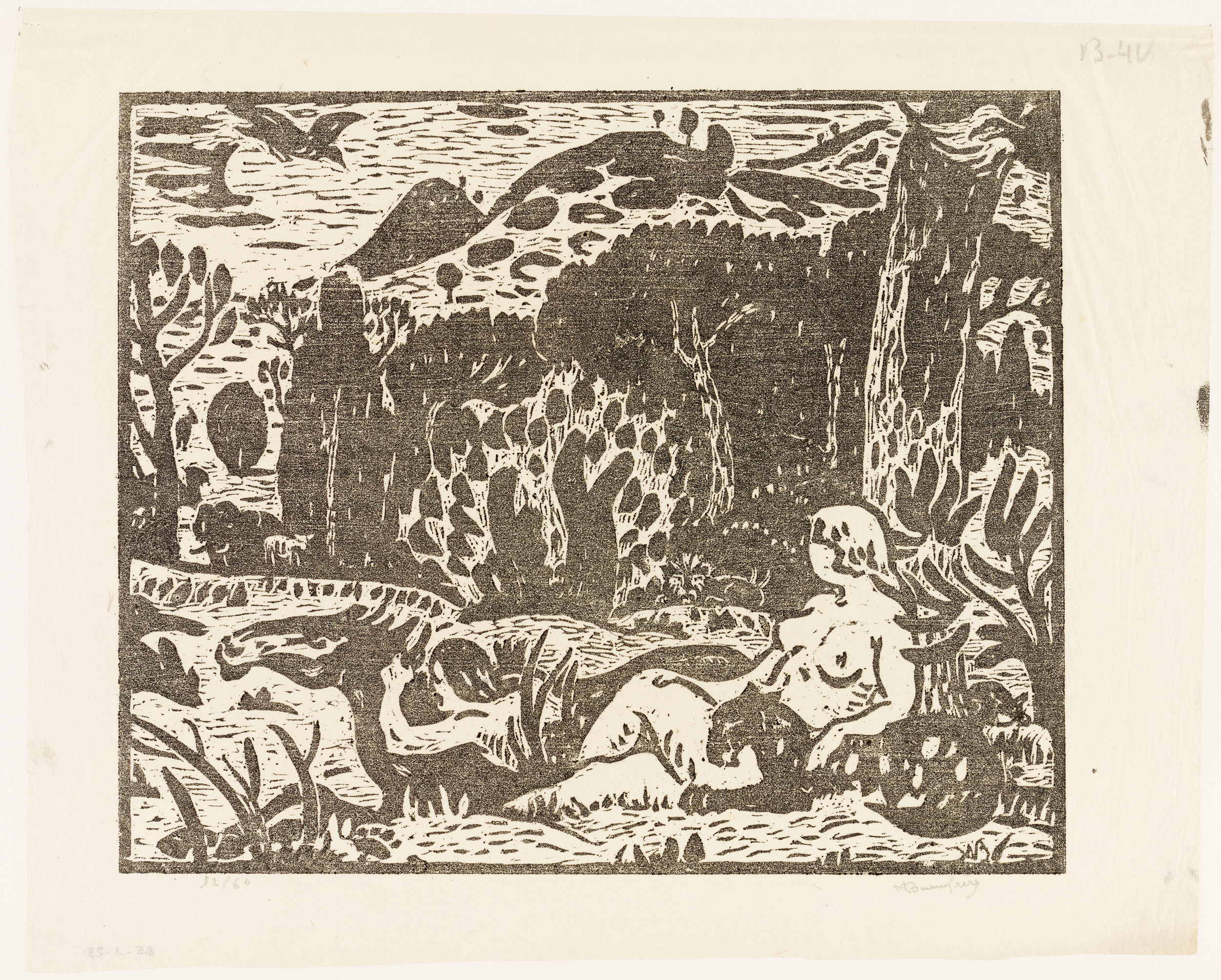 Adam et Eve au paradis, Adolphe Beaufrère, 1921
