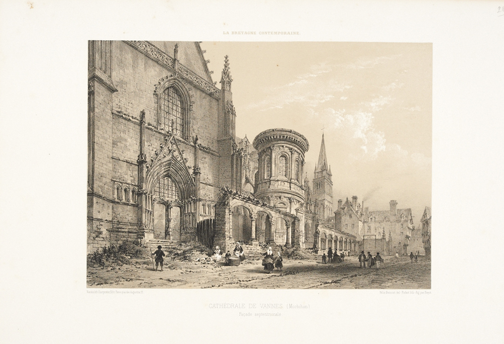 Cathédrale de Vannes - Façade septentrionale, Félix Benoist, 19e siècle