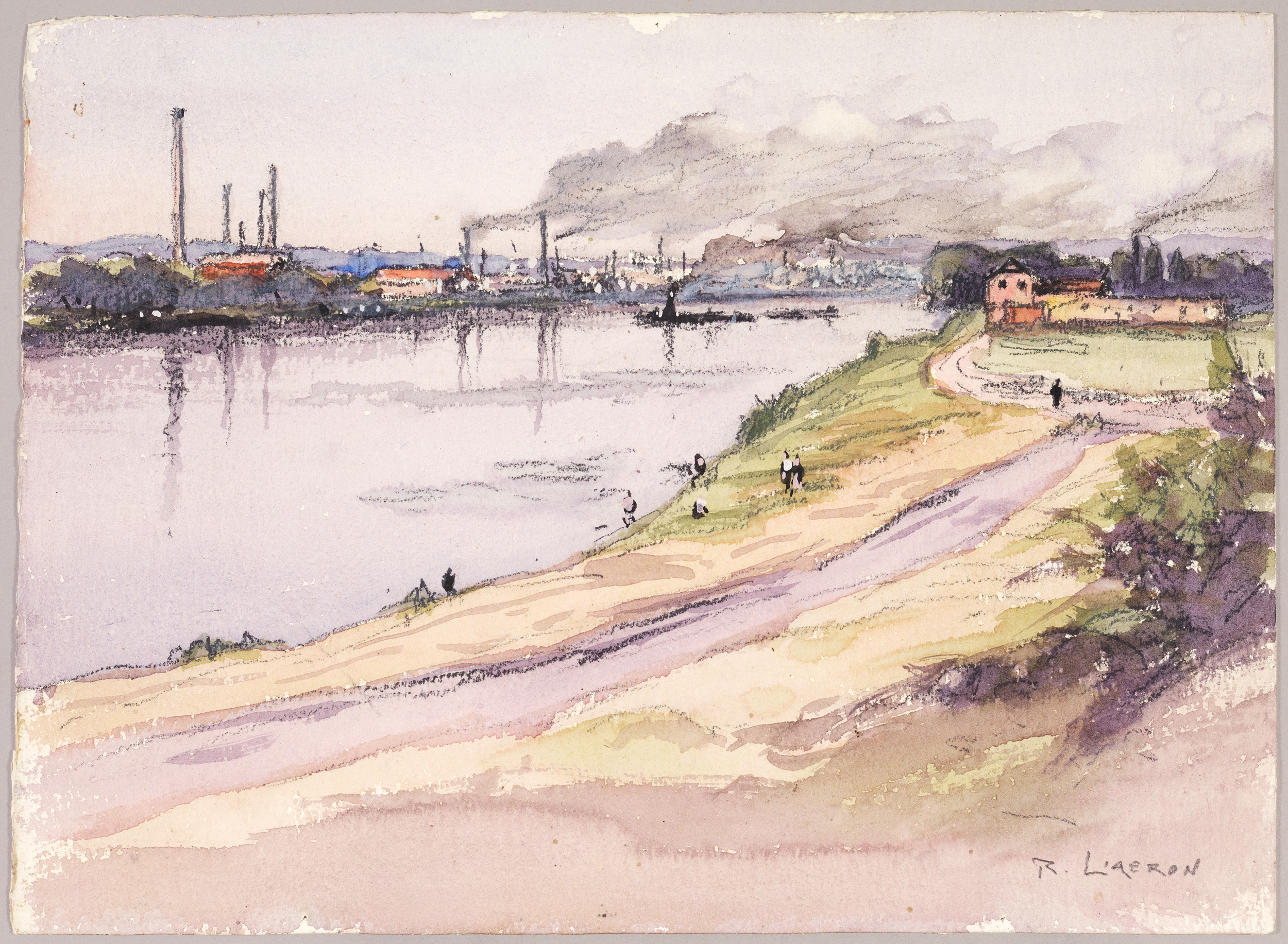 Les bords du Roubaud à Hyères, Alfred-Louis Brunet-Debaines, 2e moitié 19e siècle, 1ère moitié 20e siècle