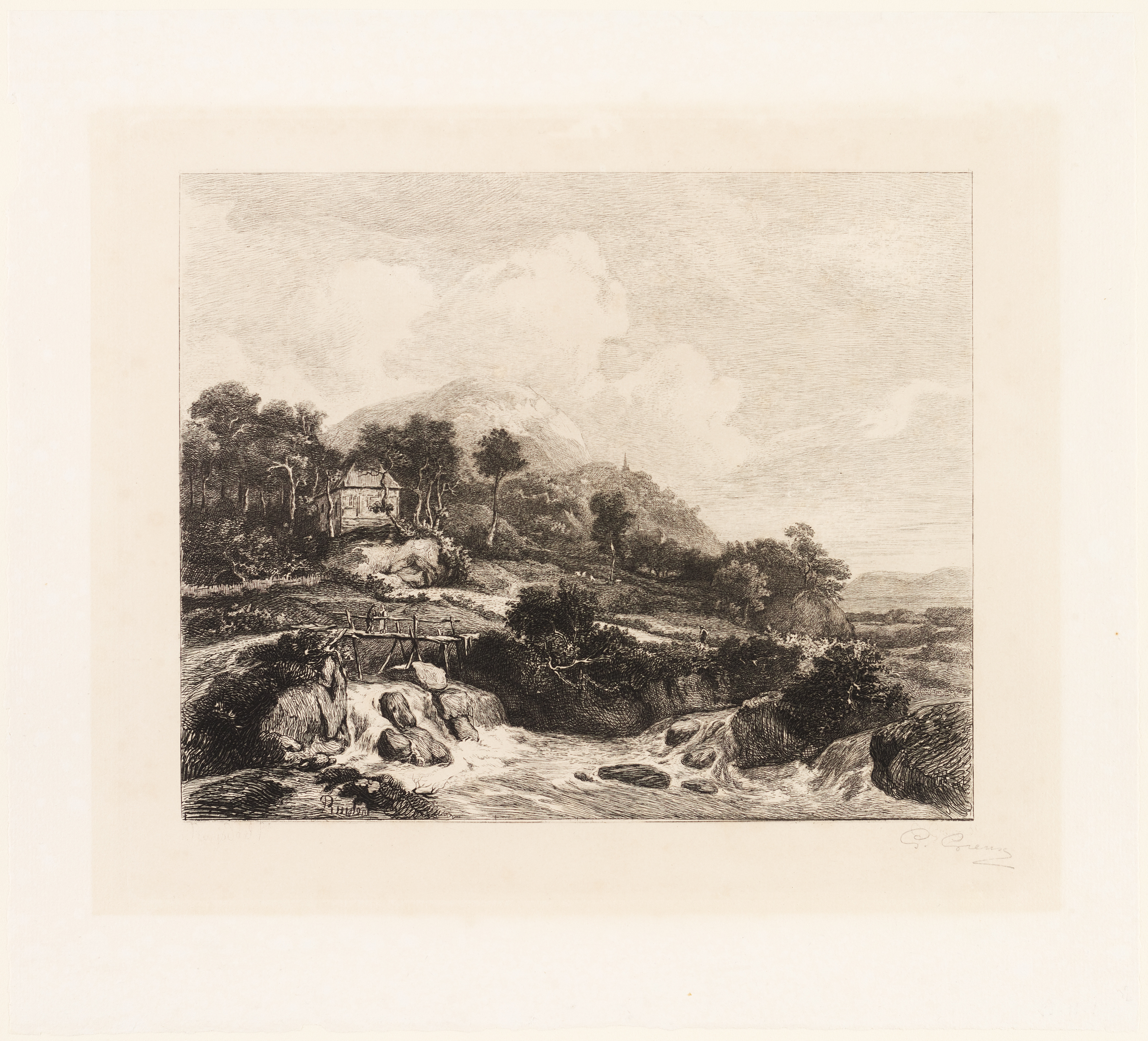 Paysage, Gustave-Marie Greux, 2e moitié 19e siècle, 1er quart 20e siècle