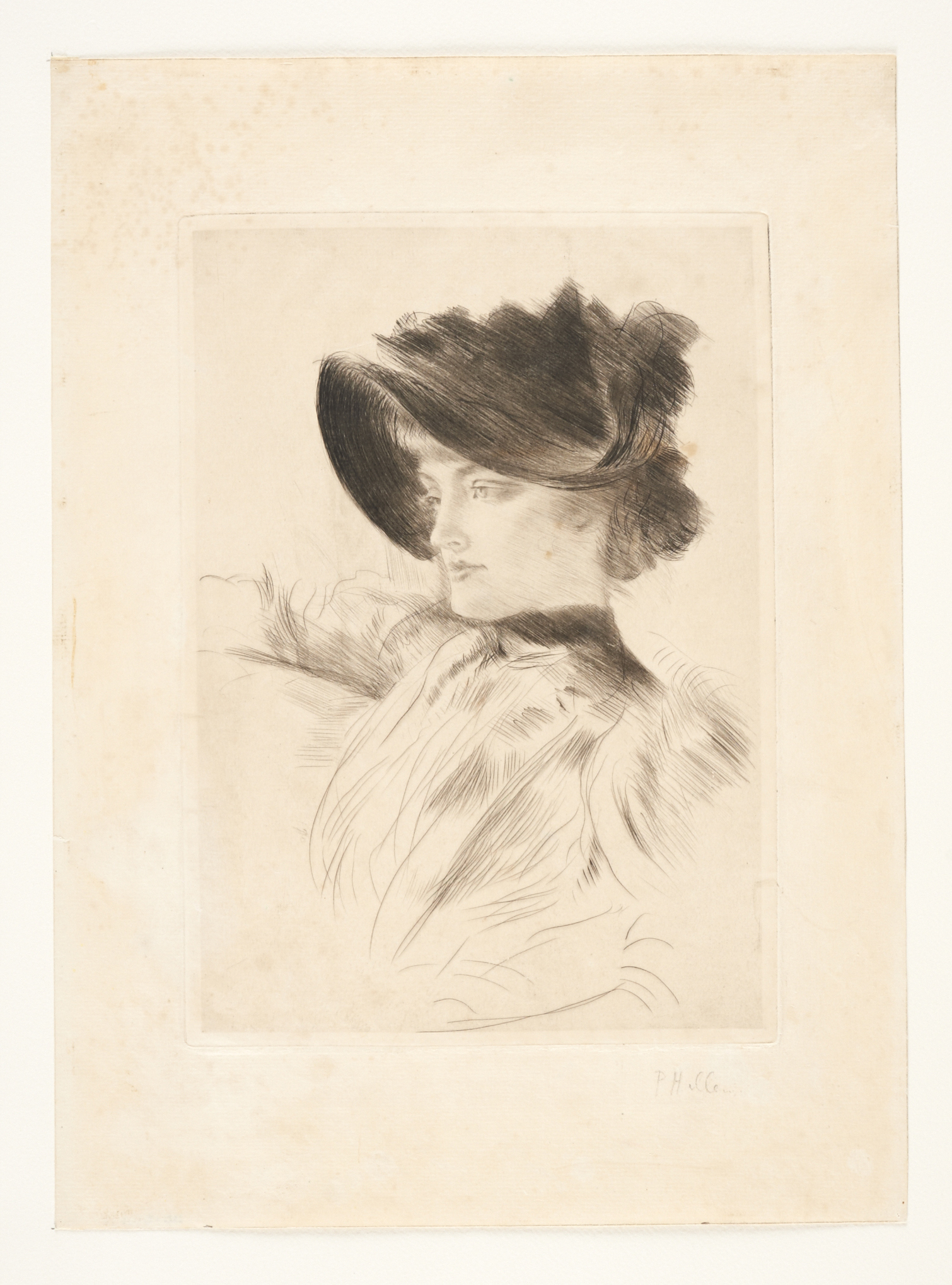 Portrait de femme, Paul-César Helleu, 4e quart 19e siècle, 1er quart 20e siècle