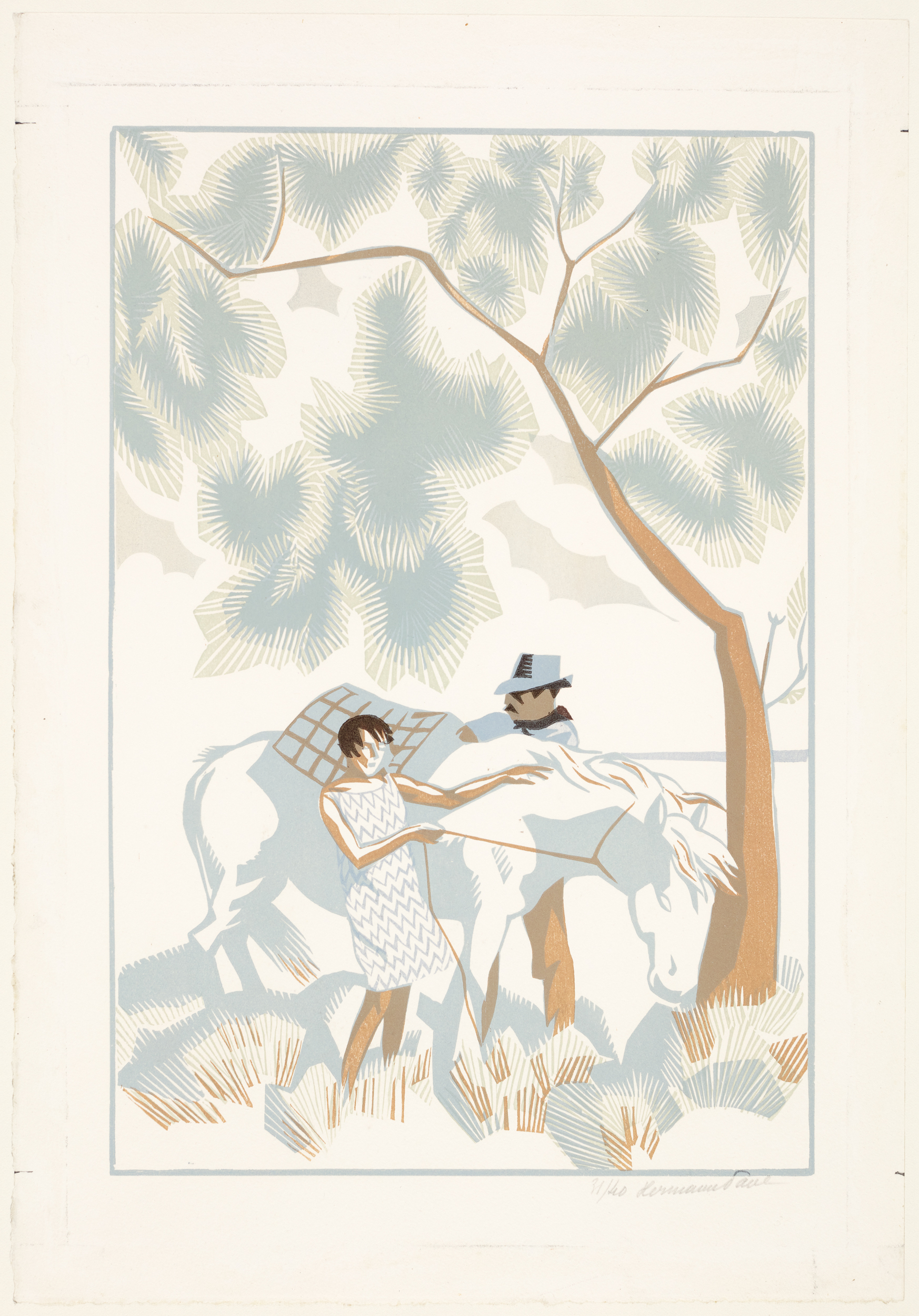En Camargue, René Georges Hermann-Paul, 1ère moitié 20e siècle