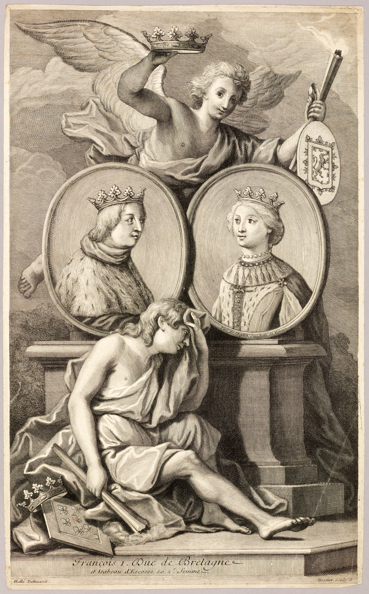 François 1er Duc de Bretagne et Isabeau d'Ecosse sa 2ème femme, Noël Hallé