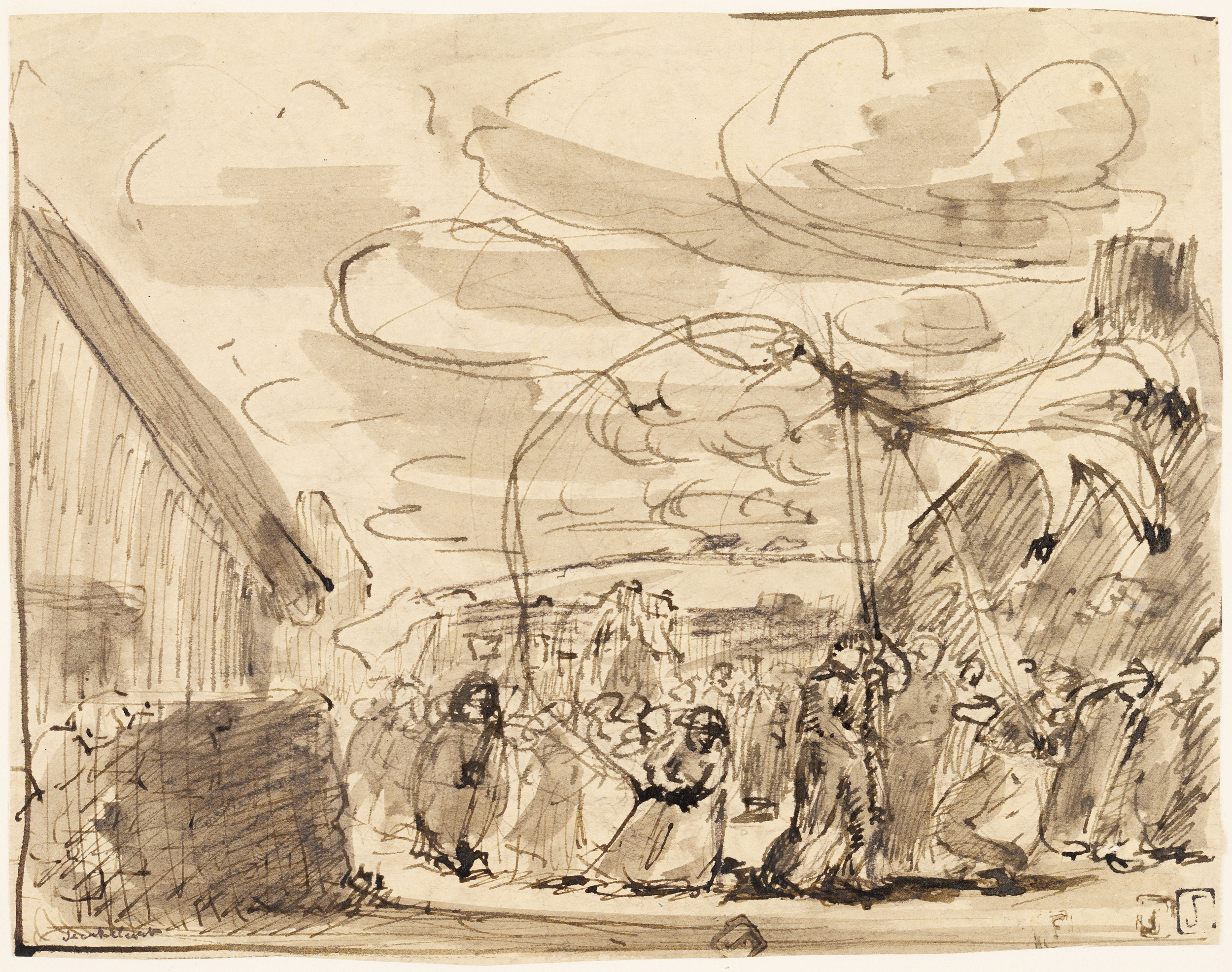 La Procession (titre factice), Jean Frélaut, 1ère moitié 20e siècle