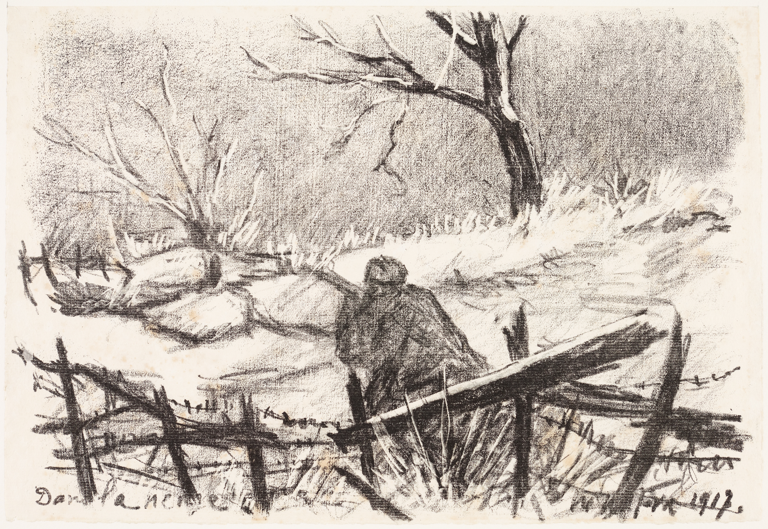 Dans la neige, Maxime Maufra, 1917