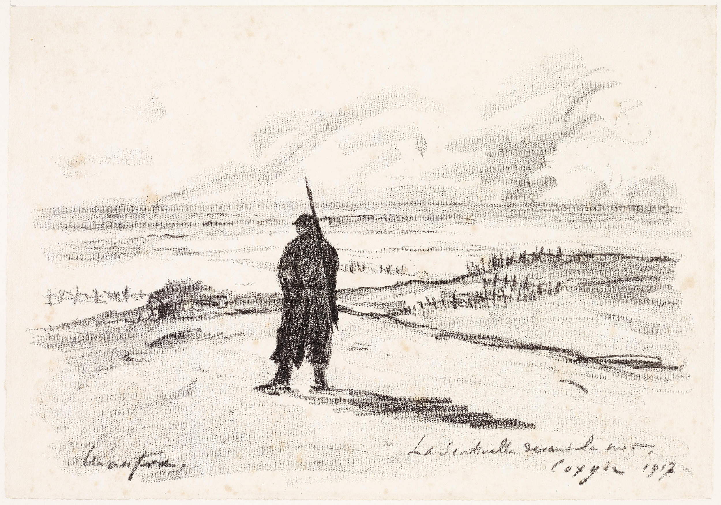 La sentinelle devant la mer, Maxime Maufra, 1917