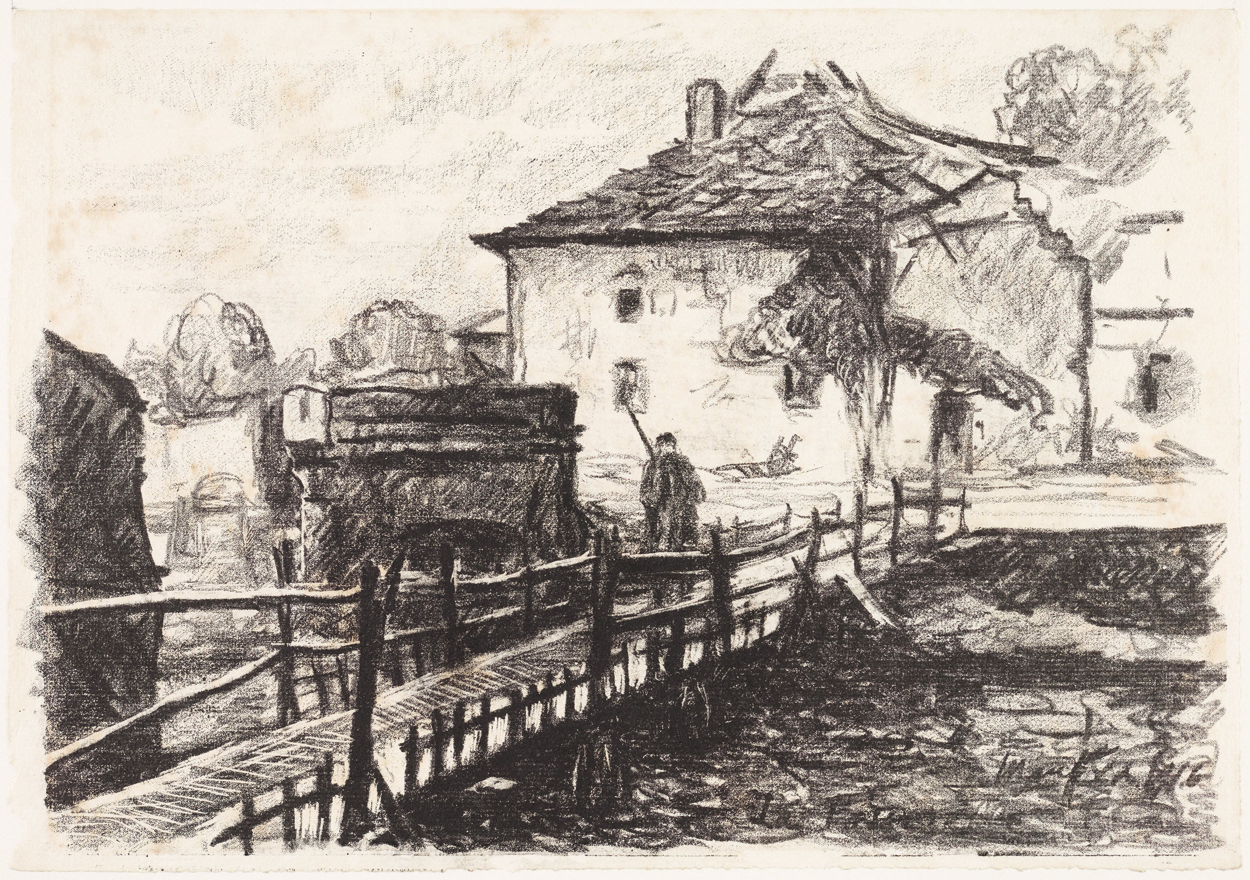 La passerelle, Maxime Maufra, 1916
