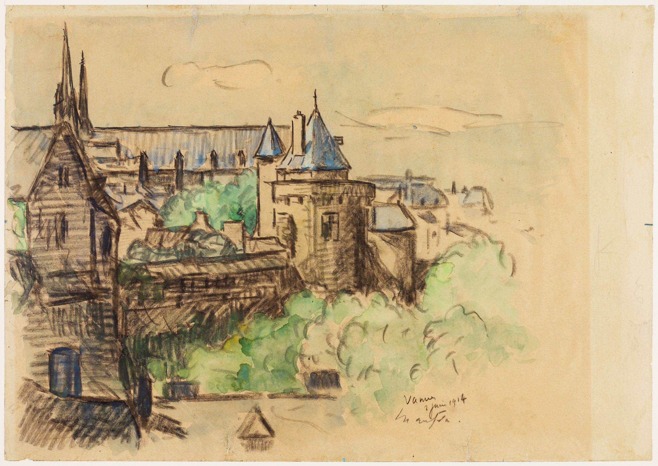 Les remparts de Vannes, Maxime Maufra, 1914