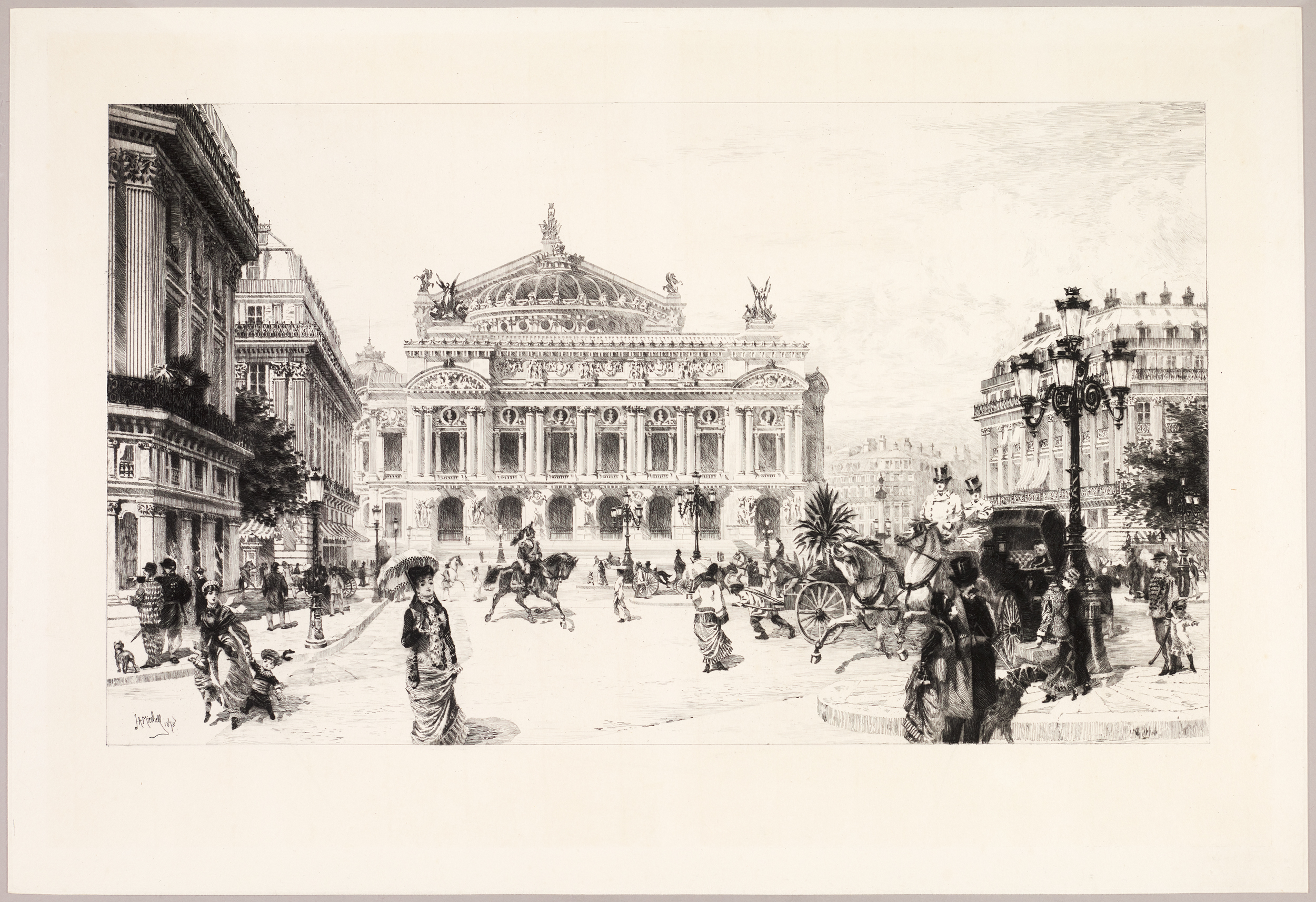 Place de l'Opéra - Paris, John Ames Mitchell, 1878