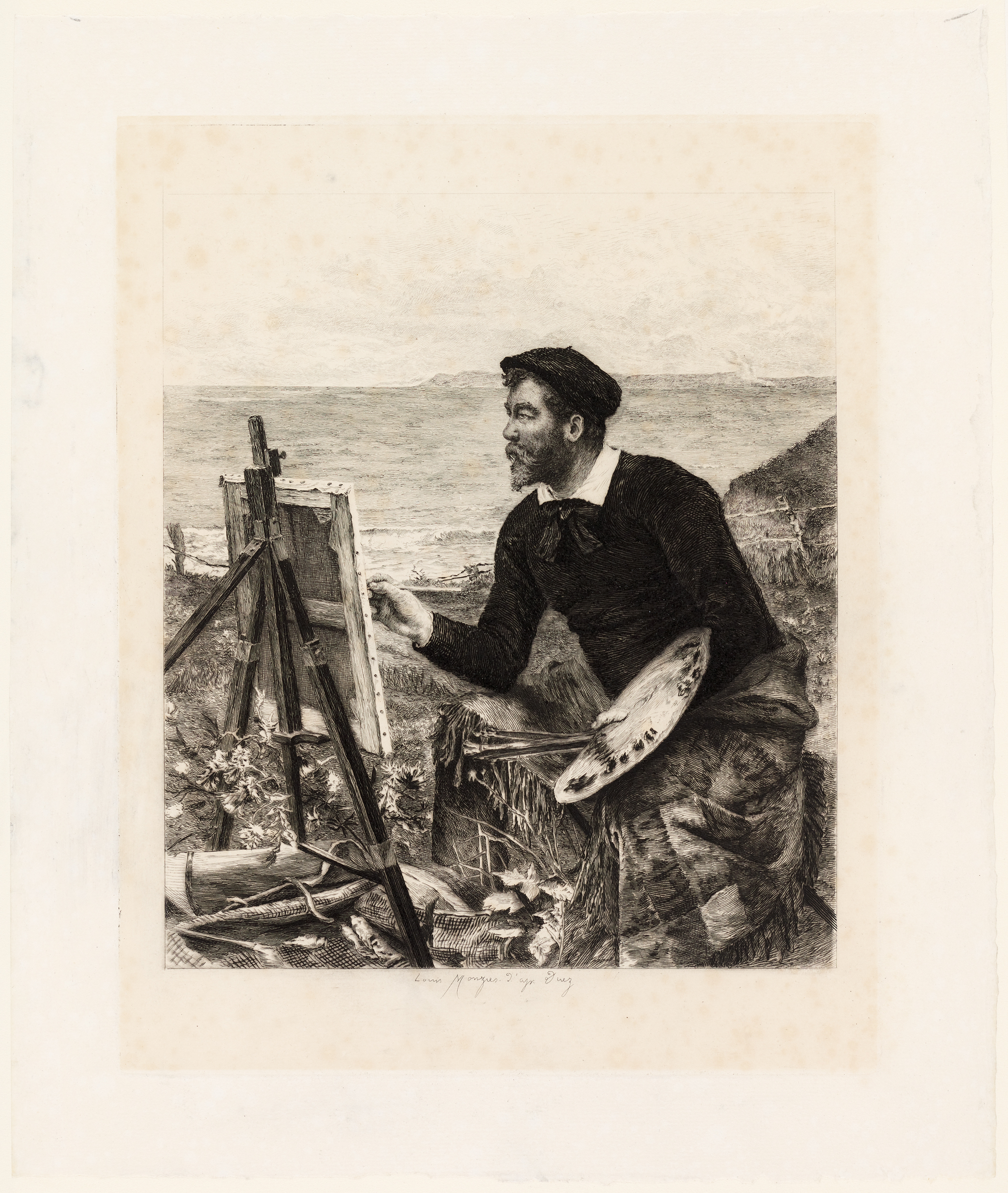 Un peintre de marines, Louis Monzies, 2e moitié 19e siècle