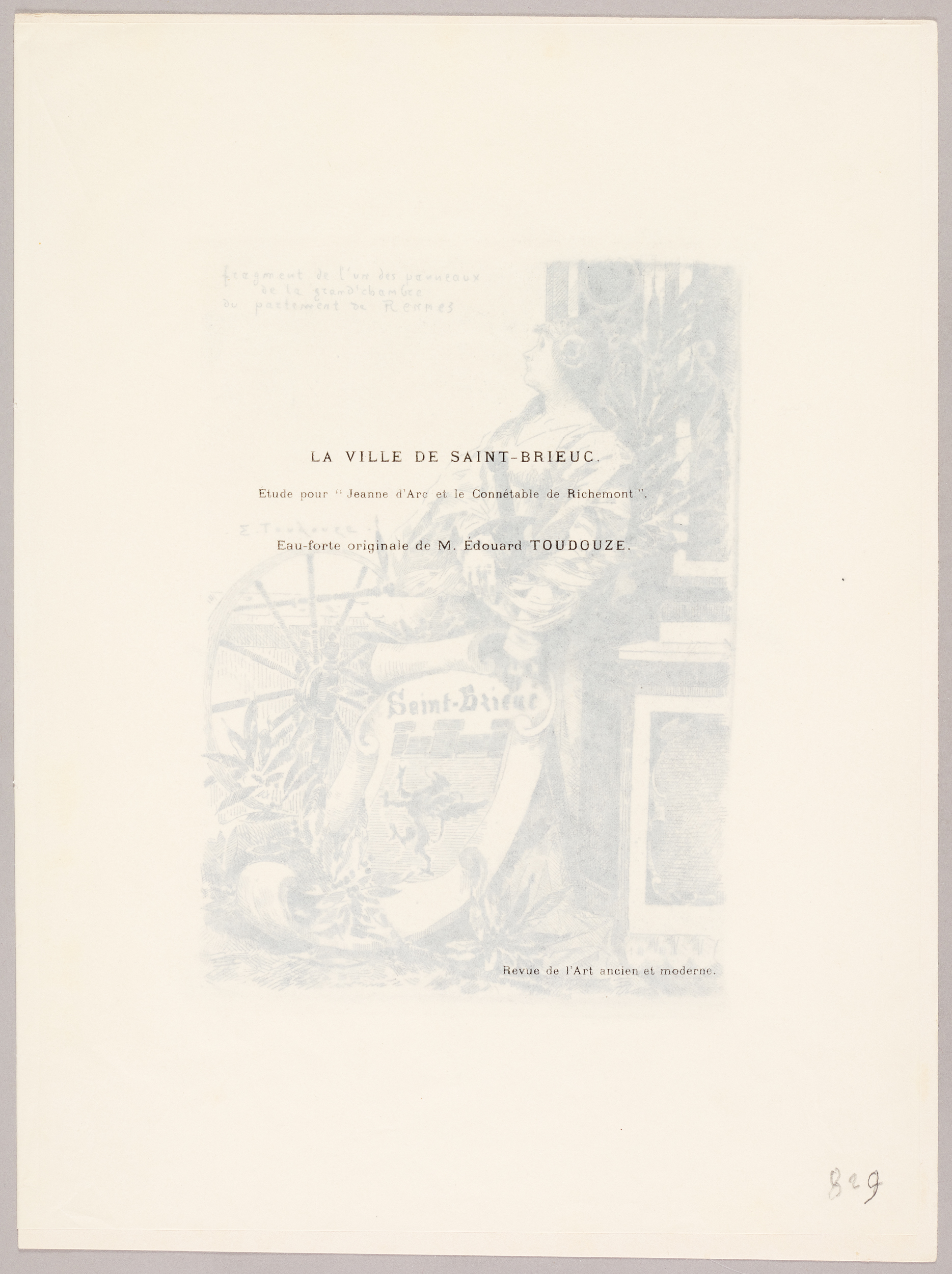 La ville de Saint-Brieuc, Edouard Toudouze, 2e moitié 19e siècle, 1er quart 20e siècle