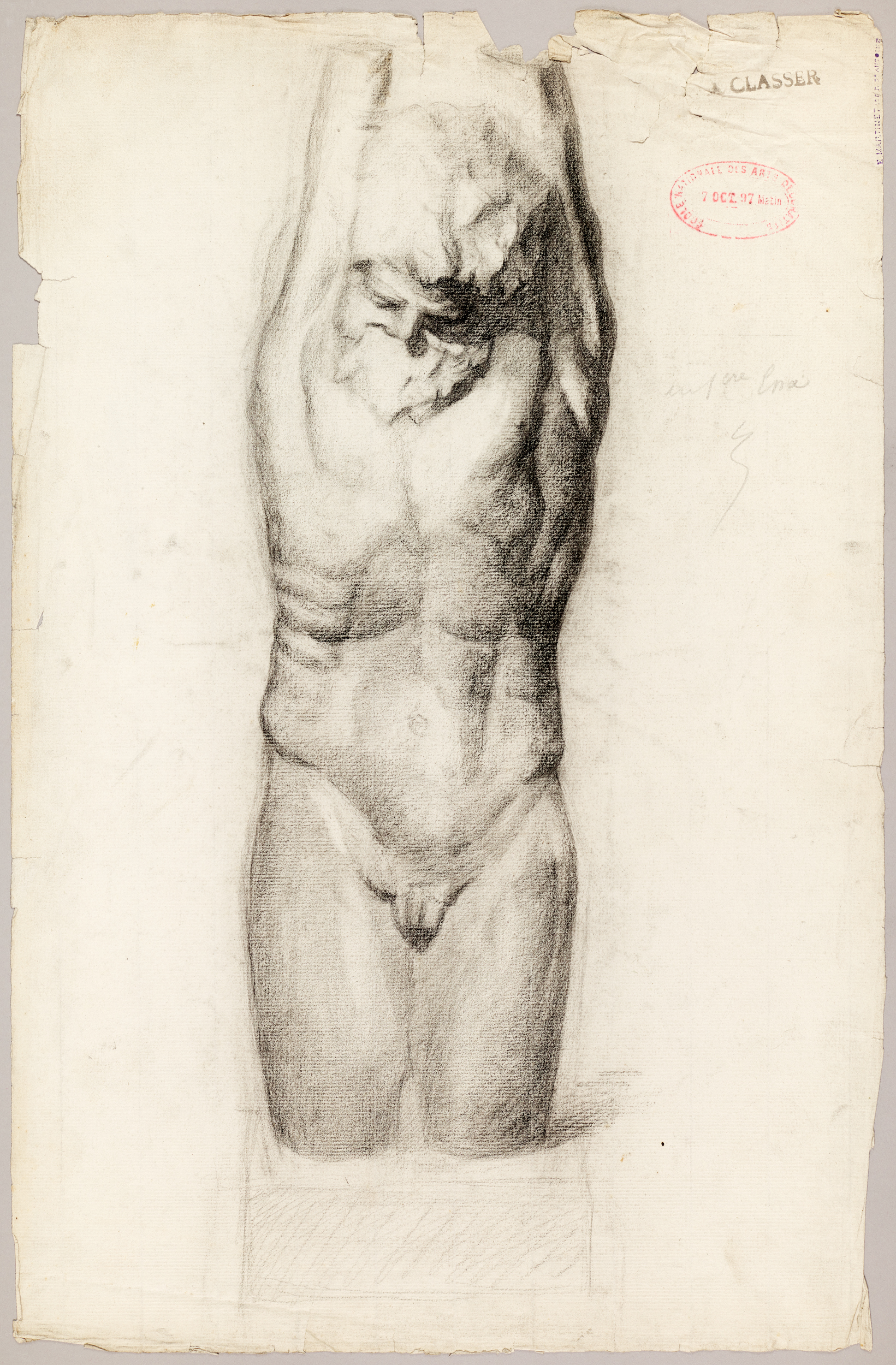 Étude de nu agenouillé (titre factice), Jean Frélaut, 1897