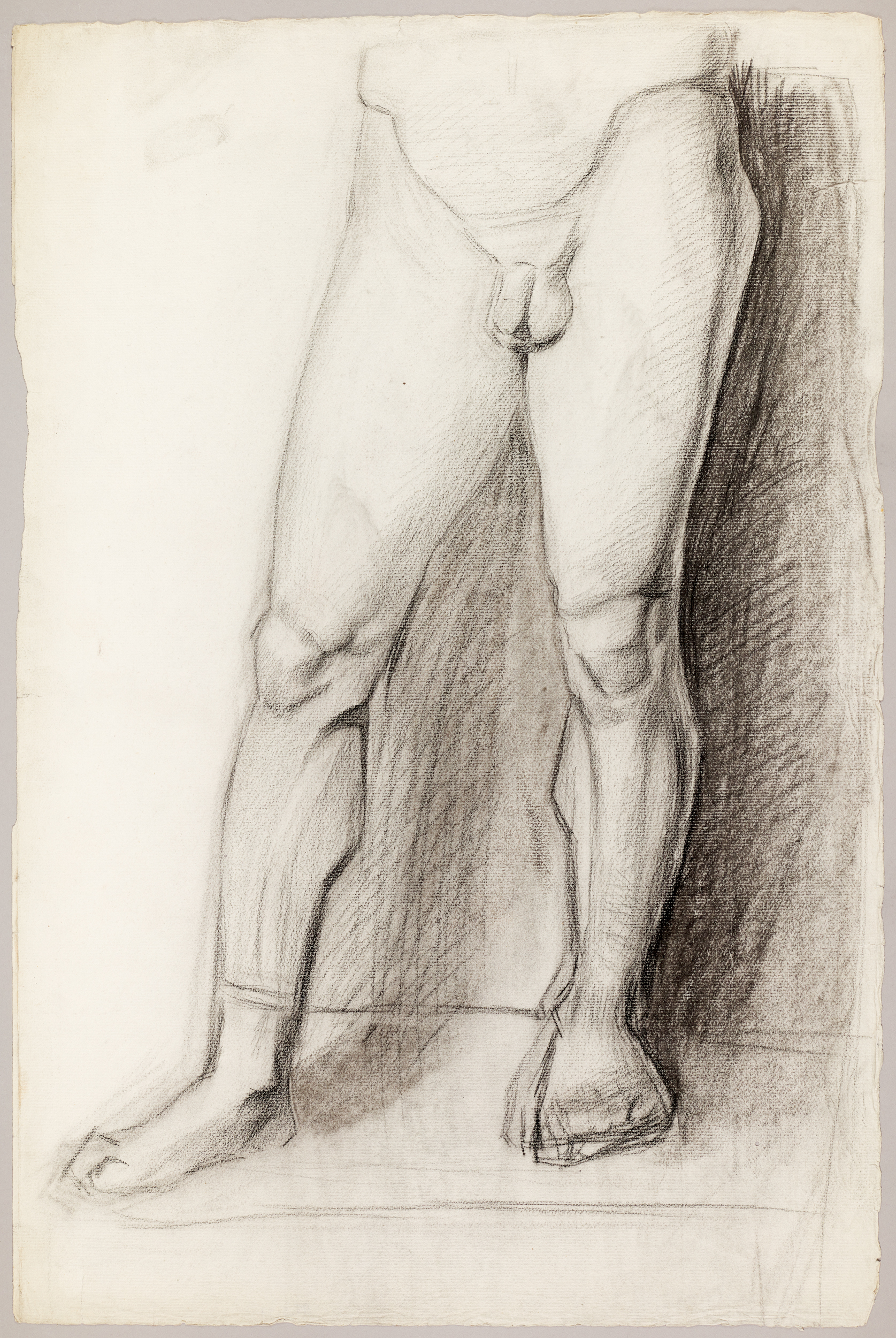 Étude de nu : taille et membres inférieurs (titre factice), Jean Frélaut, 19e siècle