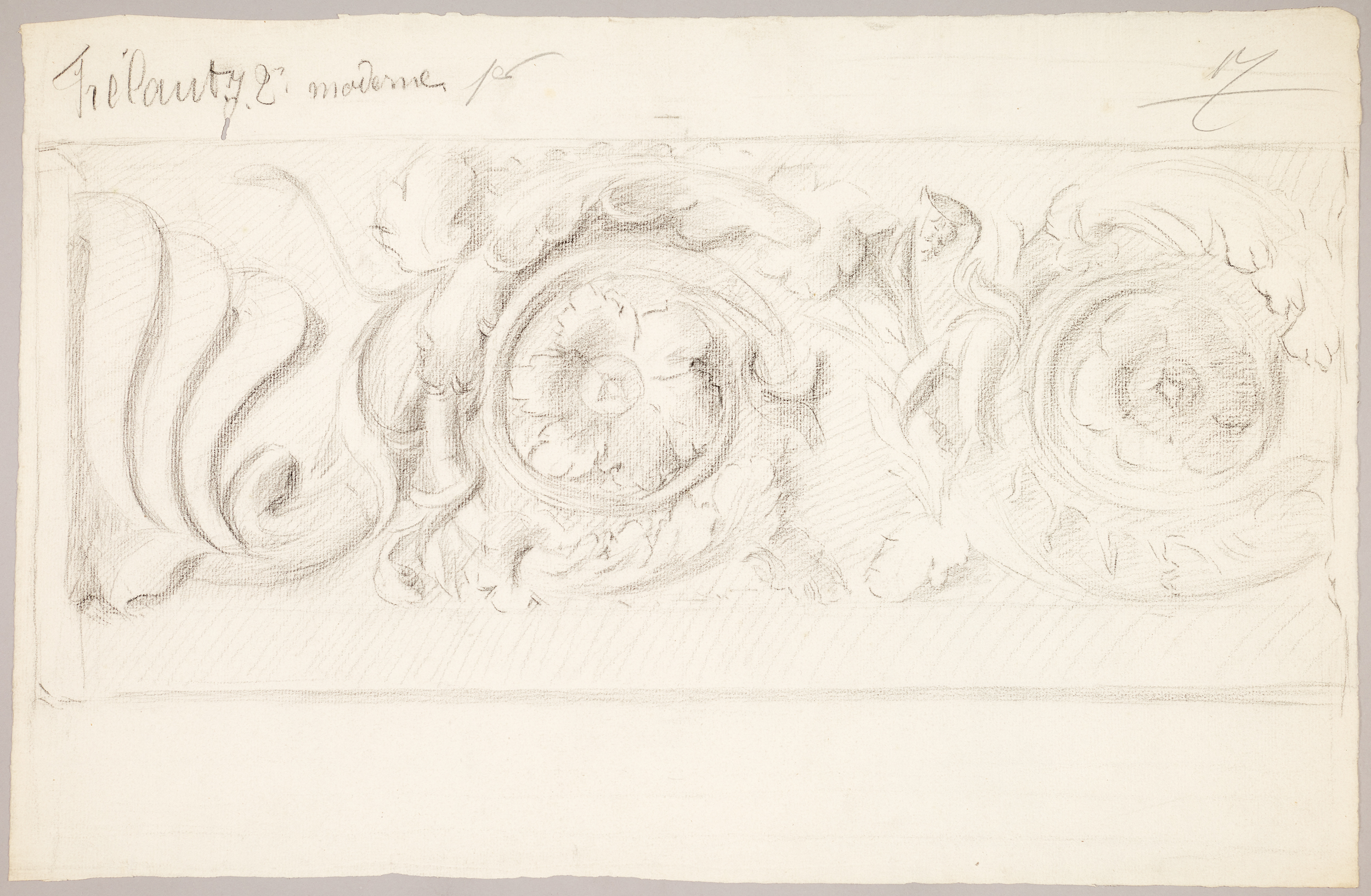 Étude de frise (titre factice), Jean Frélaut, 19e siècle