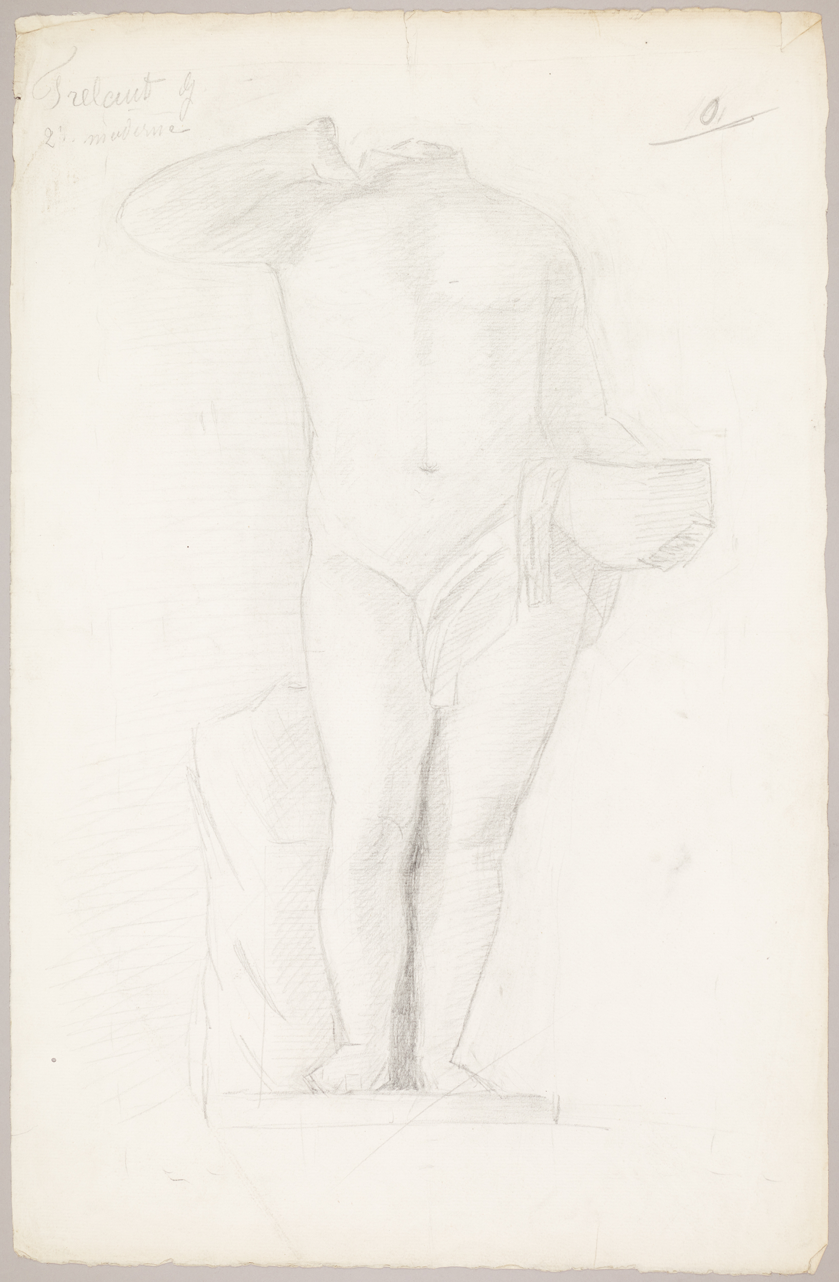 Étude de nu (titre factice), Jean Frélaut, 19e siècle