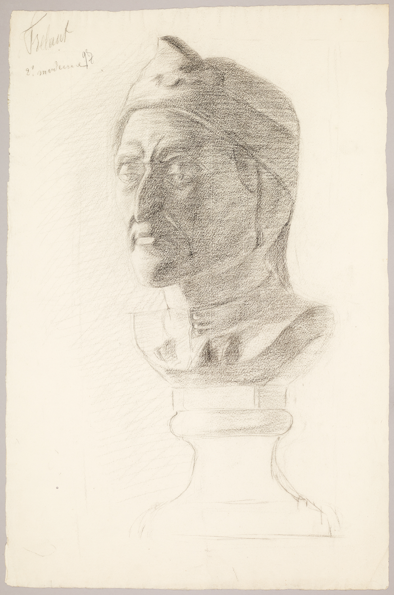 Étude de buste de trois-quart face (titre factice), Jean Frélaut, 1897