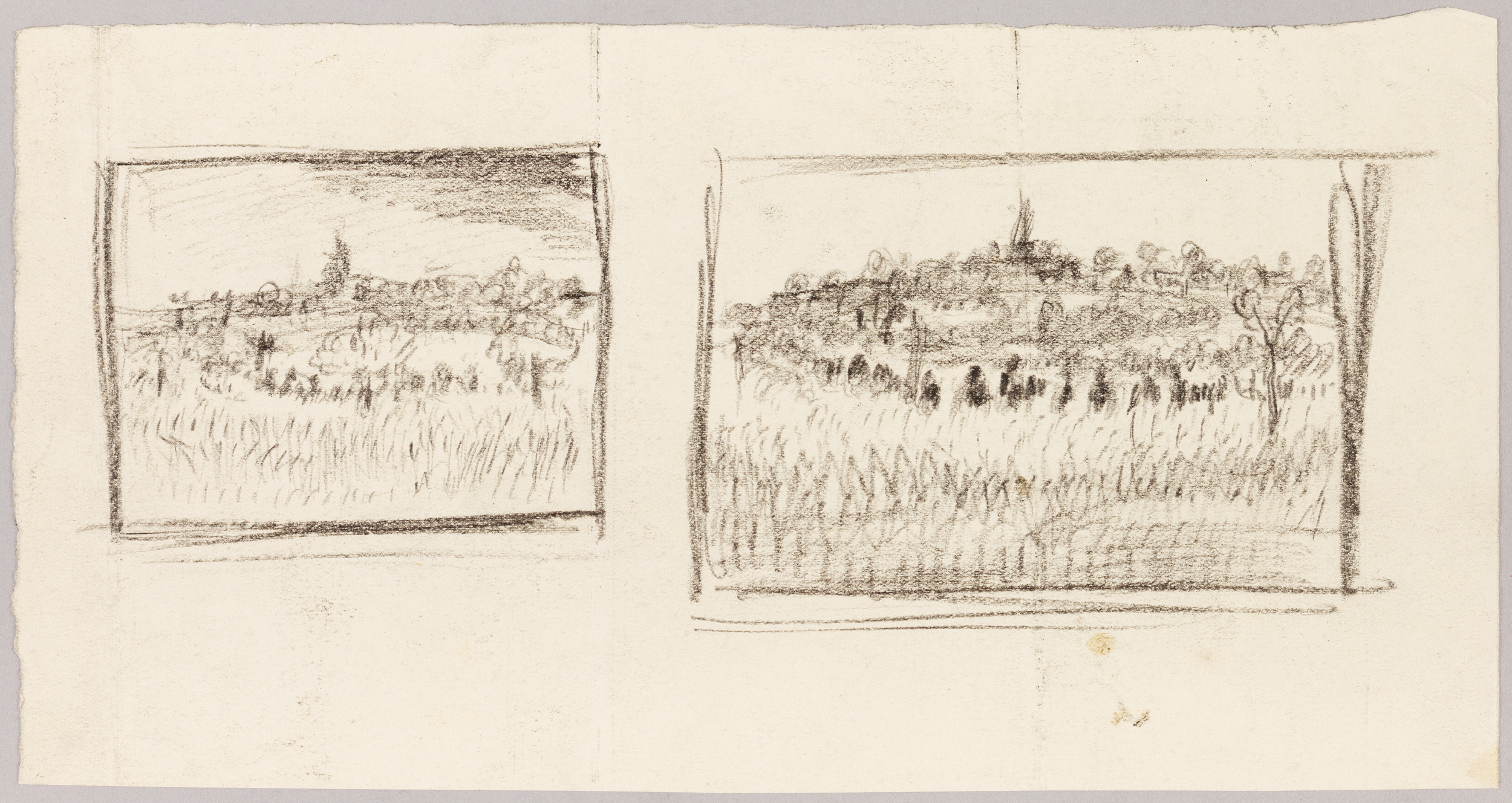 Procession de Béquerel (2 études sur la même feuille) (titre factice), Jean Frélaut, 20e siècle